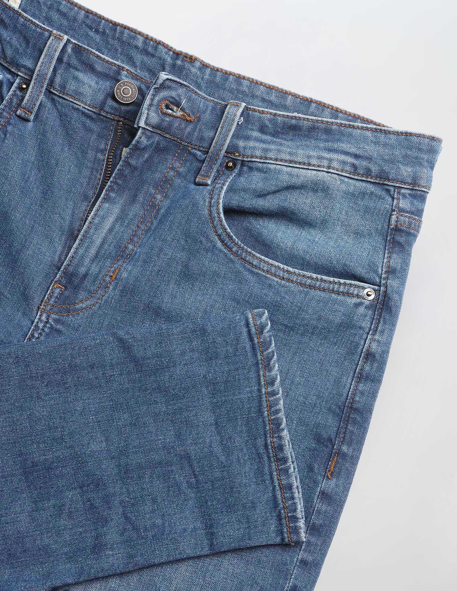 Cole Comfort Cropped Fit Blue Jeans - Image 2