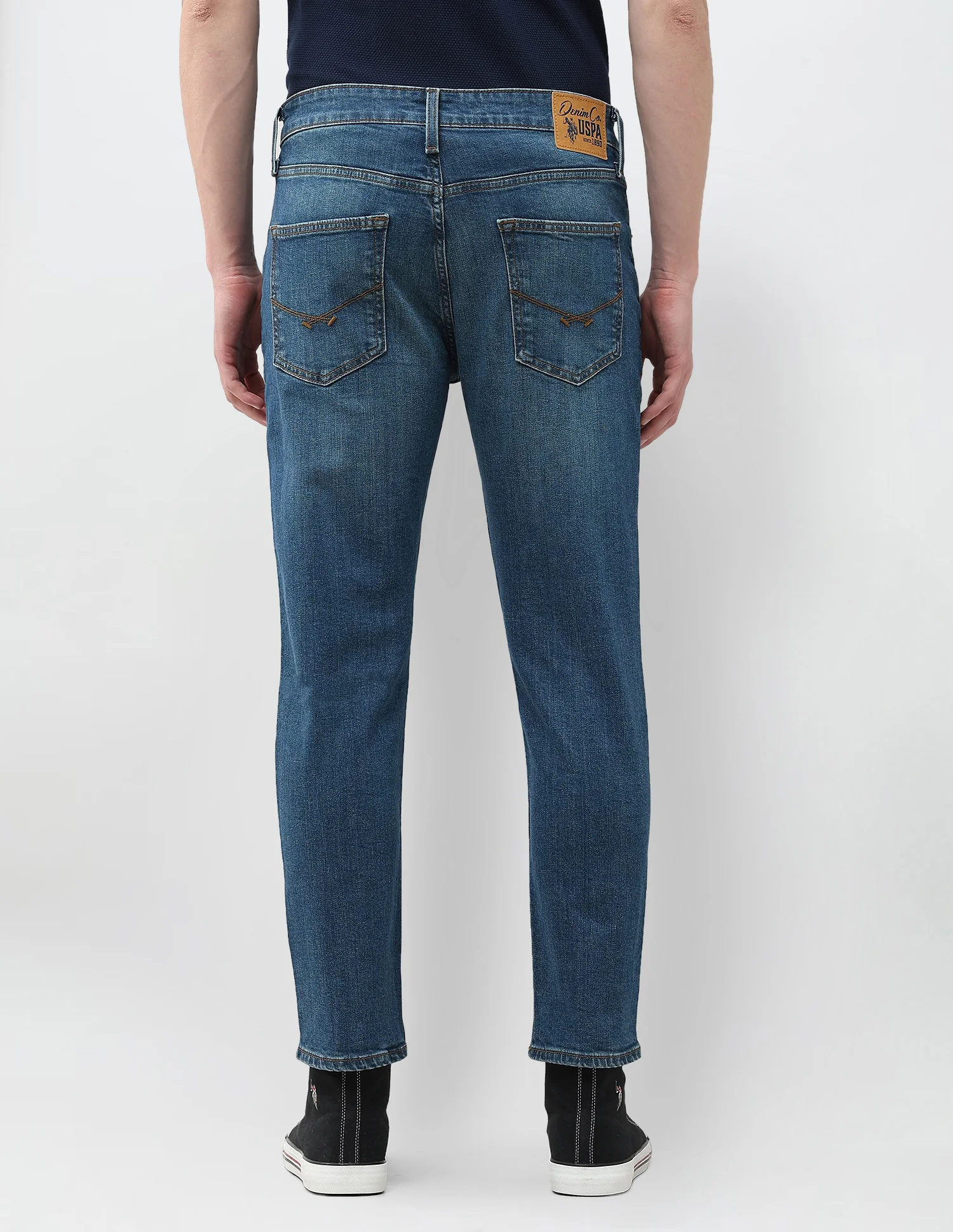 Cole Comfort Cropped Fit Blue Jeans - Image 5
