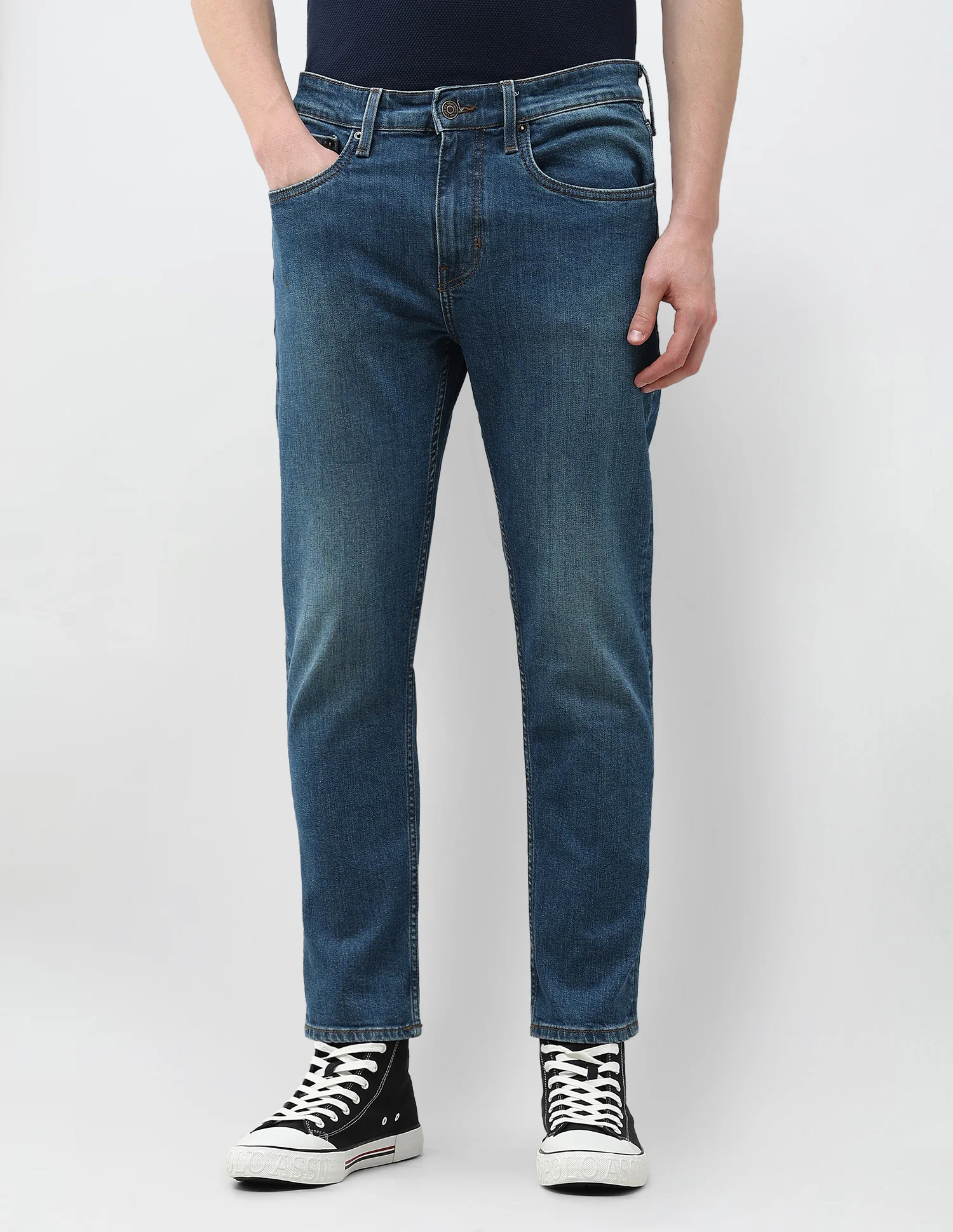 Cole Comfort Cropped Fit Blue Jeans - Image 6