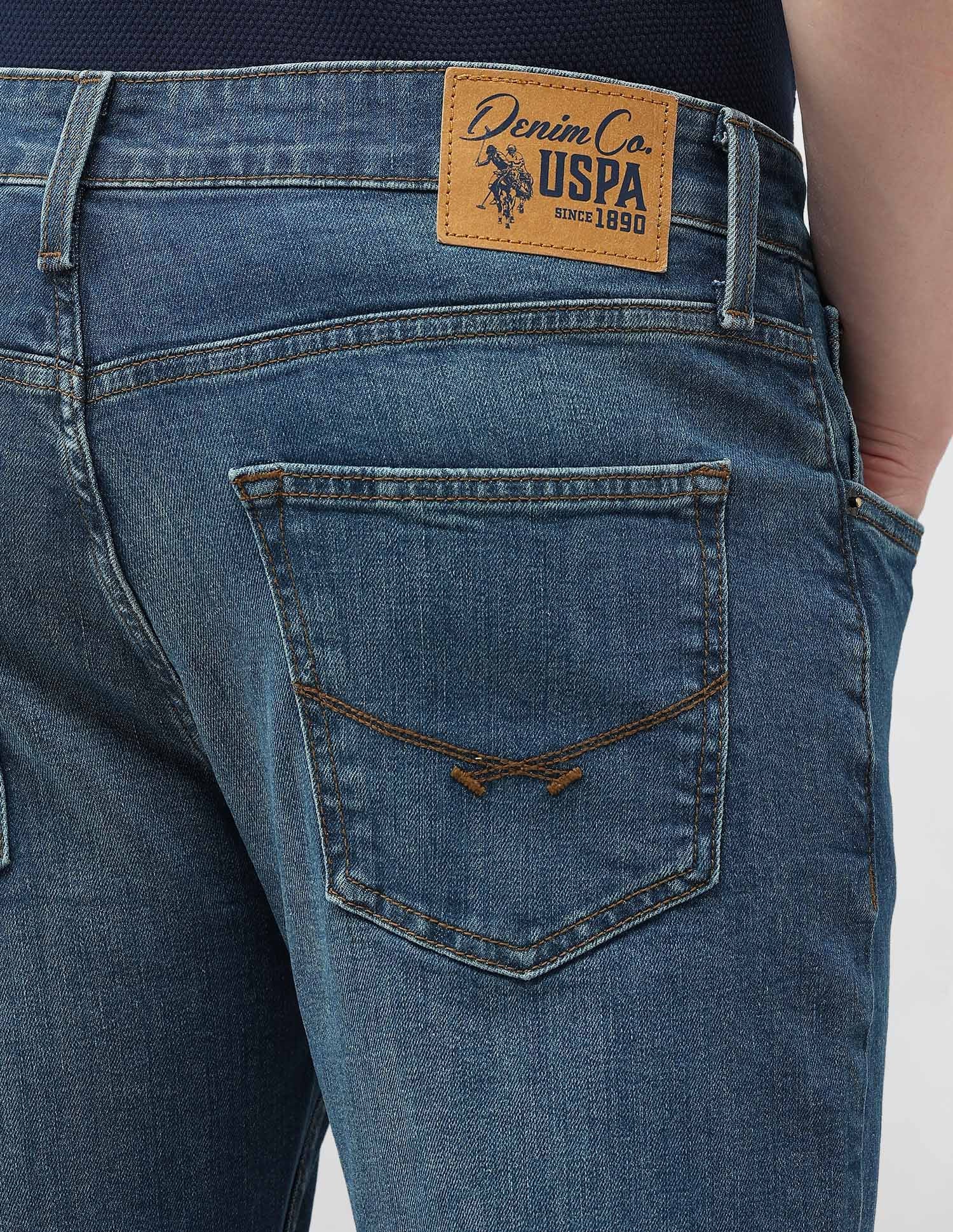 Cole Comfort Cropped Fit Blue Jeans - Image 8
