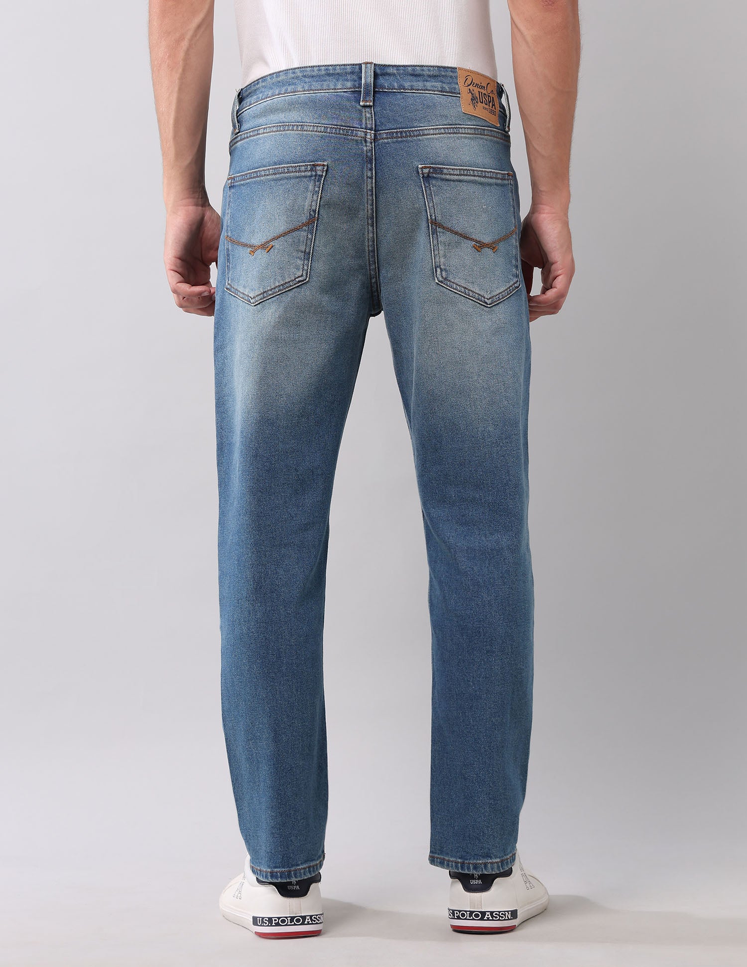 Cole Comfort Cropped Fit Blue Jeans - Image 5