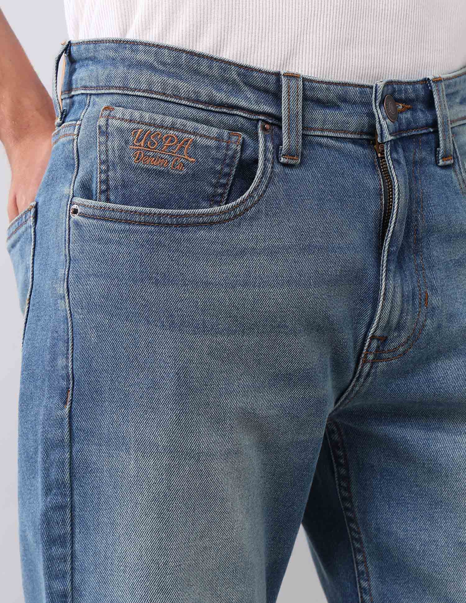 Cole Comfort Cropped Fit Blue Jeans - Image 7