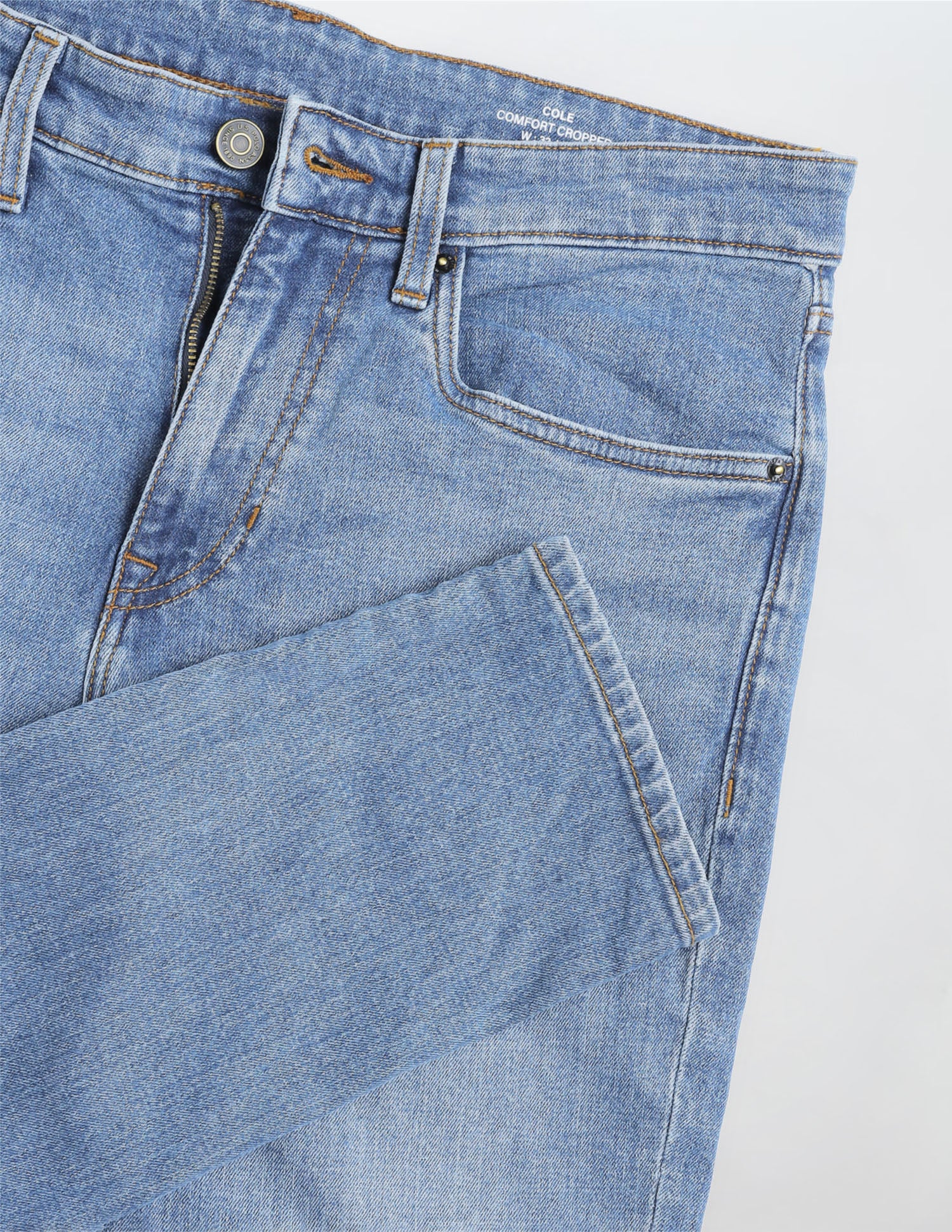 Cole Comfort Cropped Fit Blue Jeans - Image 2