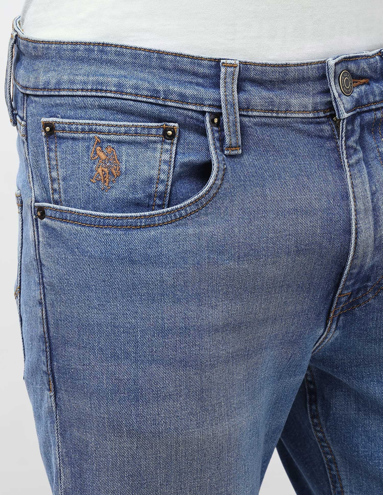 Cole Comfort Cropped Fit Blue Jeans - Image 7