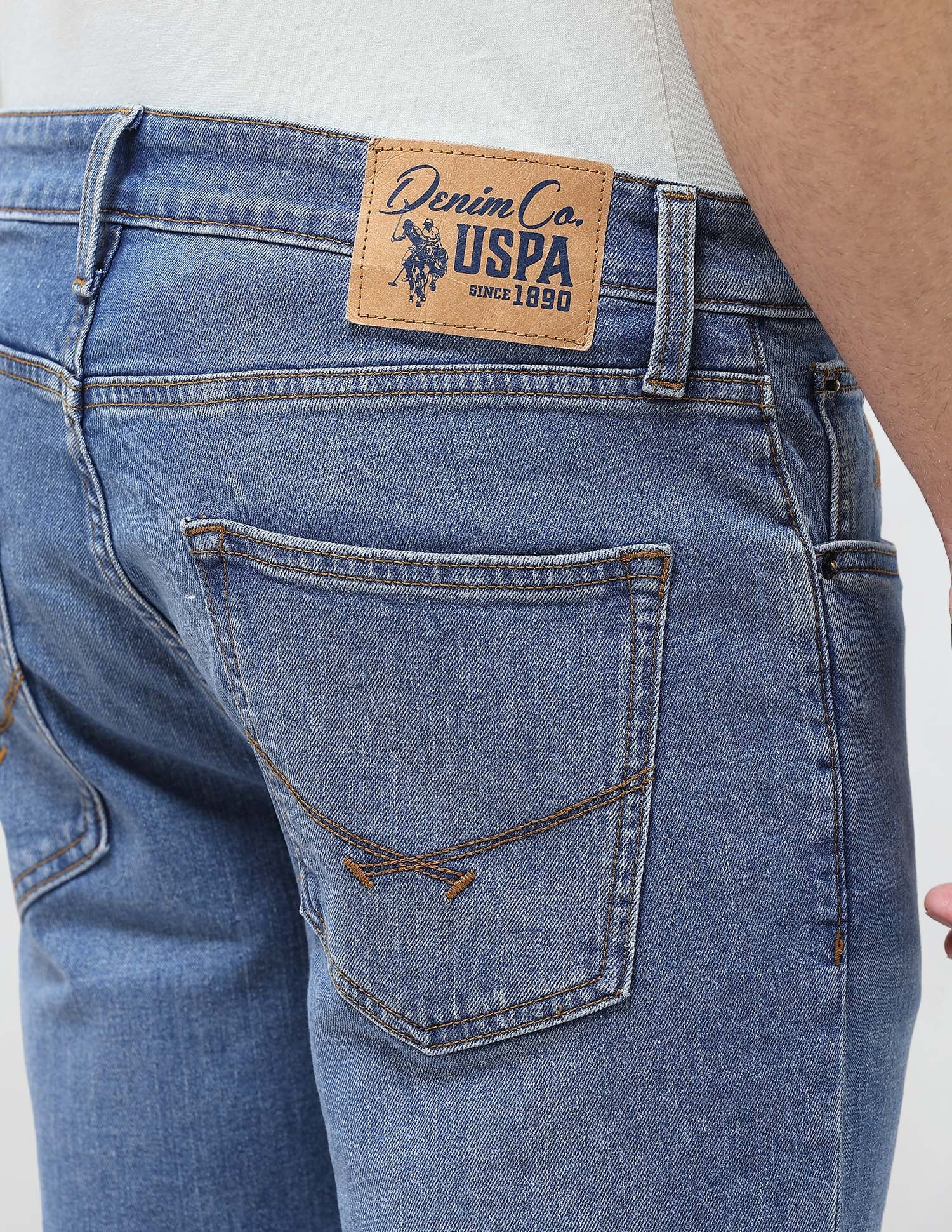 Cole Comfort Cropped Fit Blue Jeans - Image 8