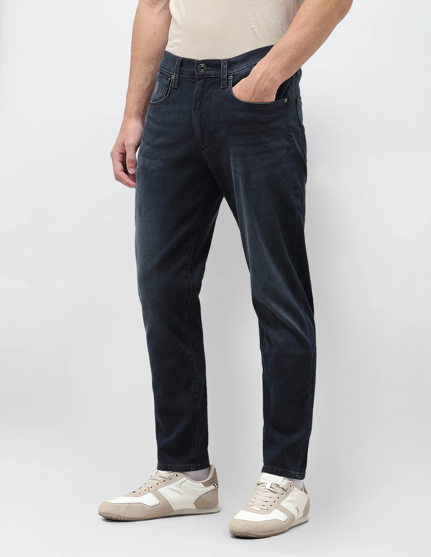 Cole Comfort Cropped Fit Blue Jeans - Image 4