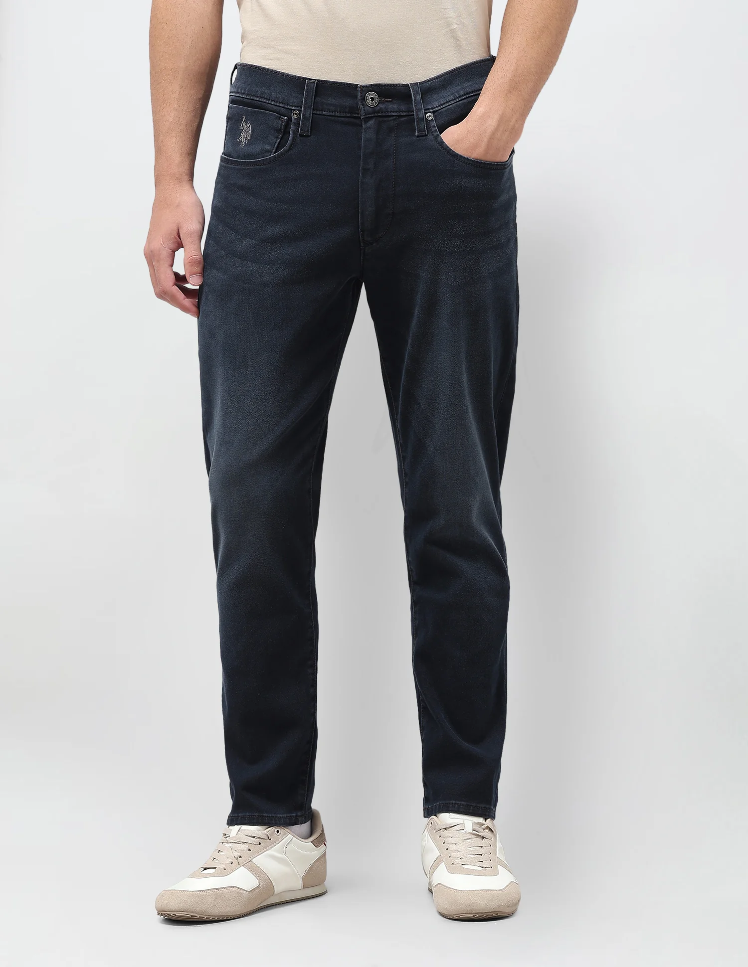 Cole Comfort Cropped Fit Blue Jeans - Image 6