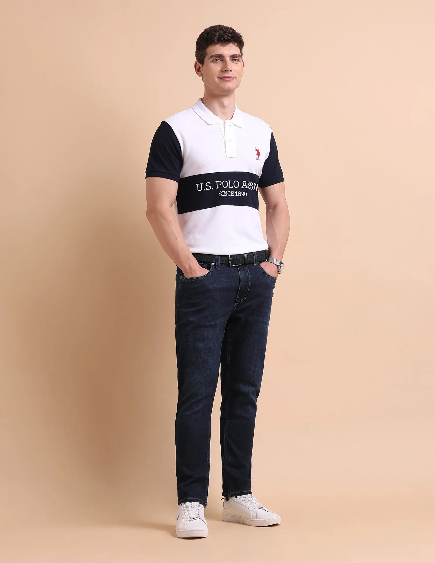 Cole Comfort Cropped Fit Blue Jeans - Image 3
