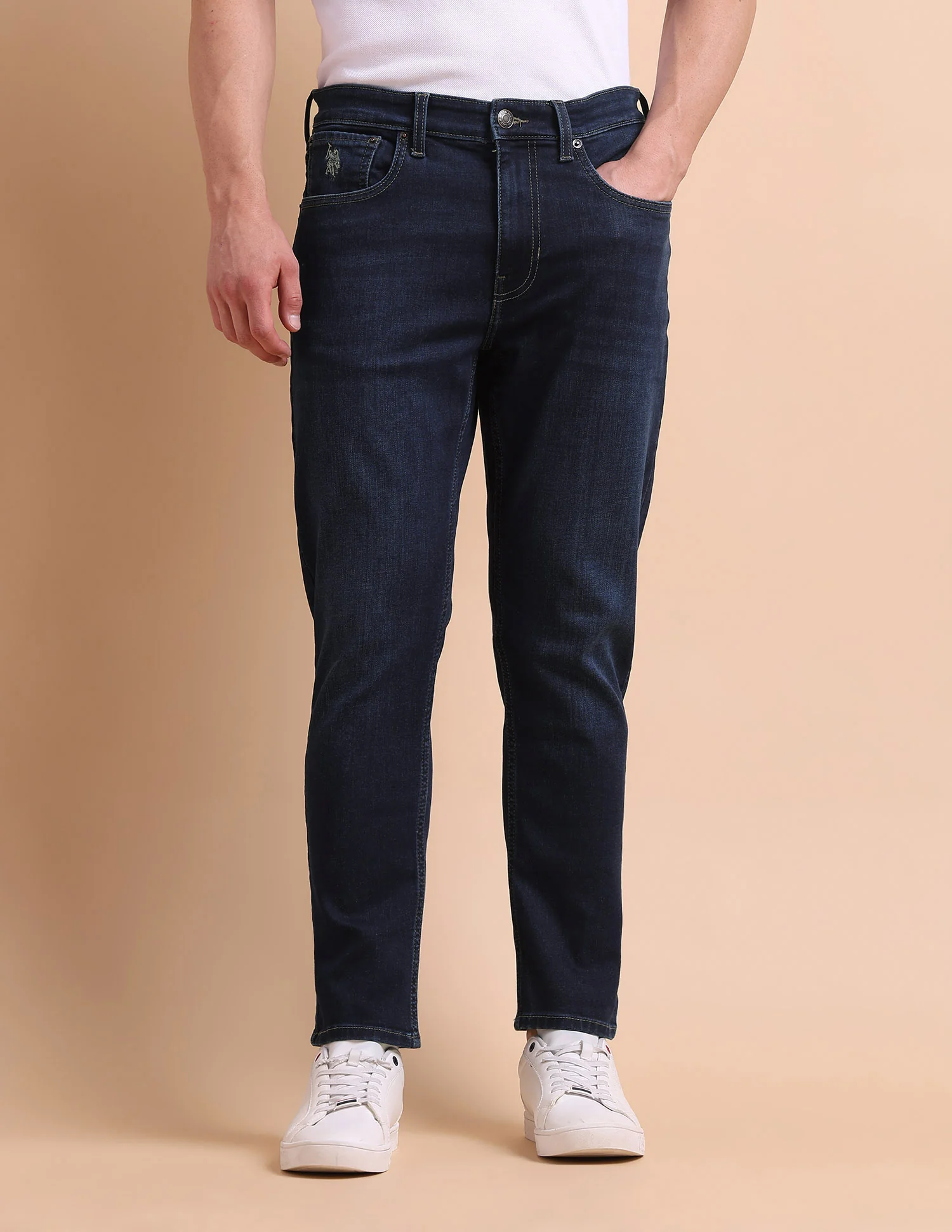 Cole Comfort Cropped Fit Blue Jeans - Image 6