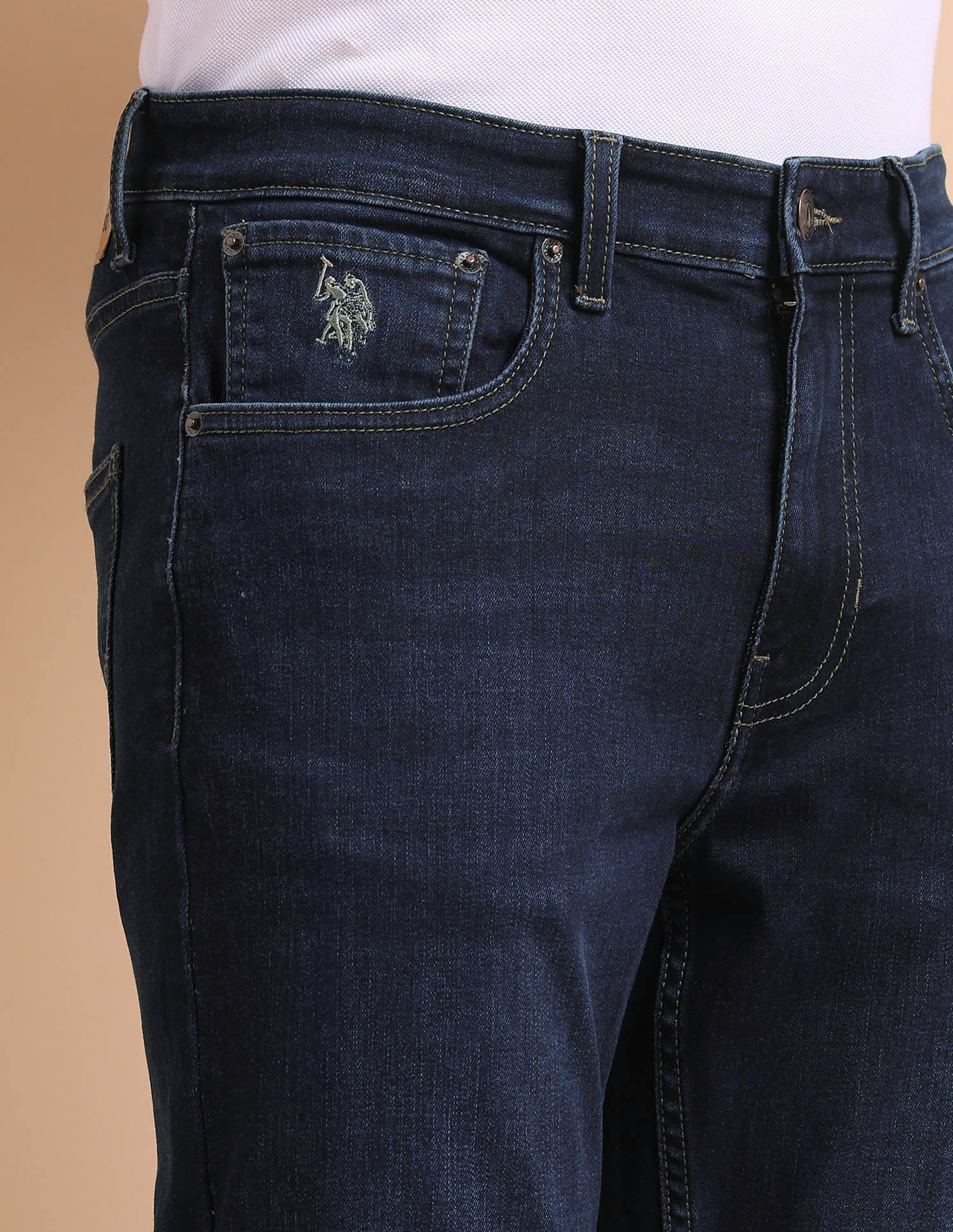 Cole Comfort Cropped Fit Blue Jeans - Image 7