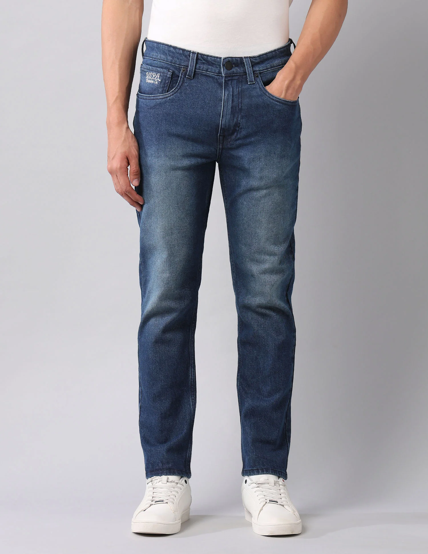 Cole Comfort Cropped Fit Blue Jeans - Image 6