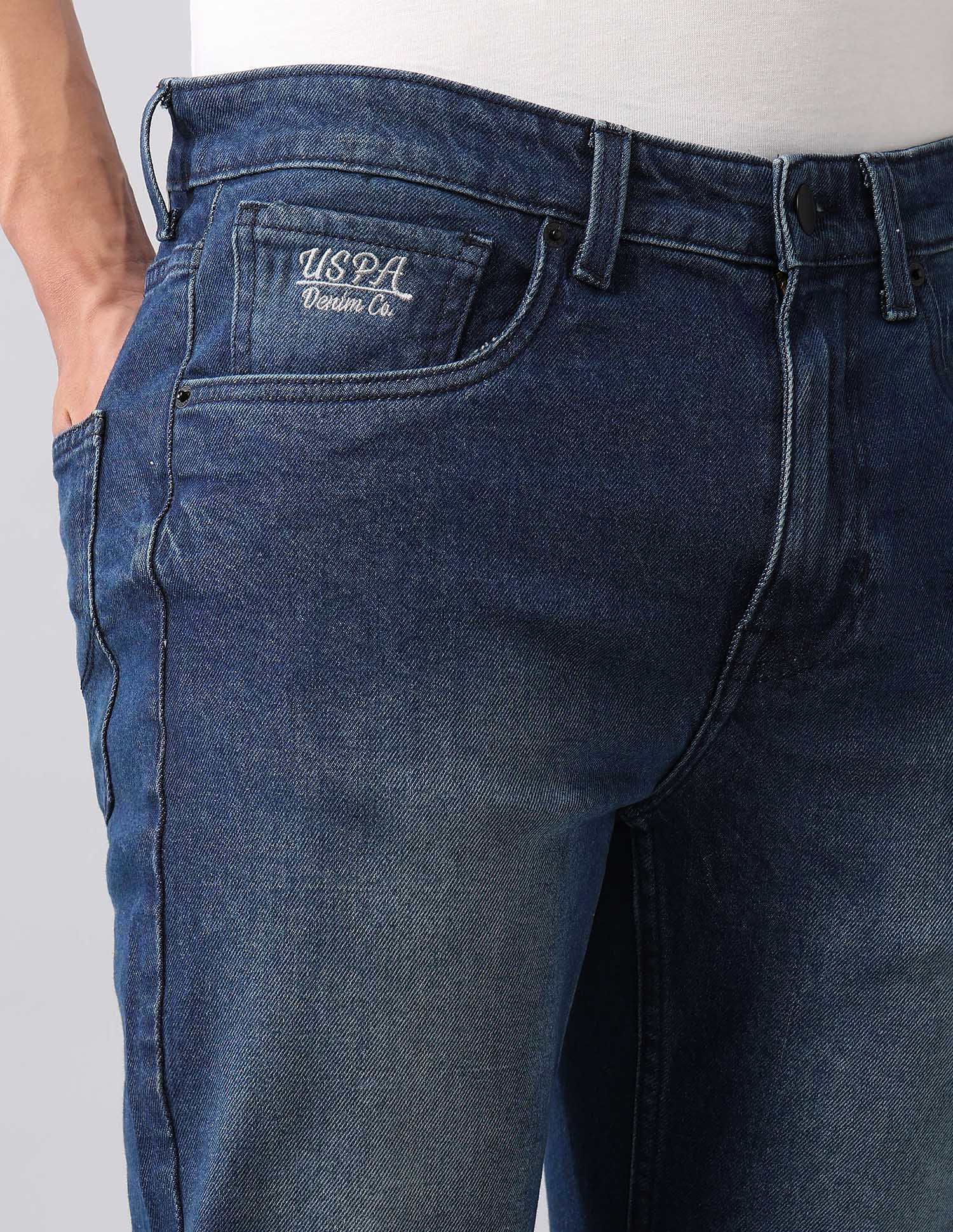 Cole Comfort Cropped Fit Blue Jeans - Image 7