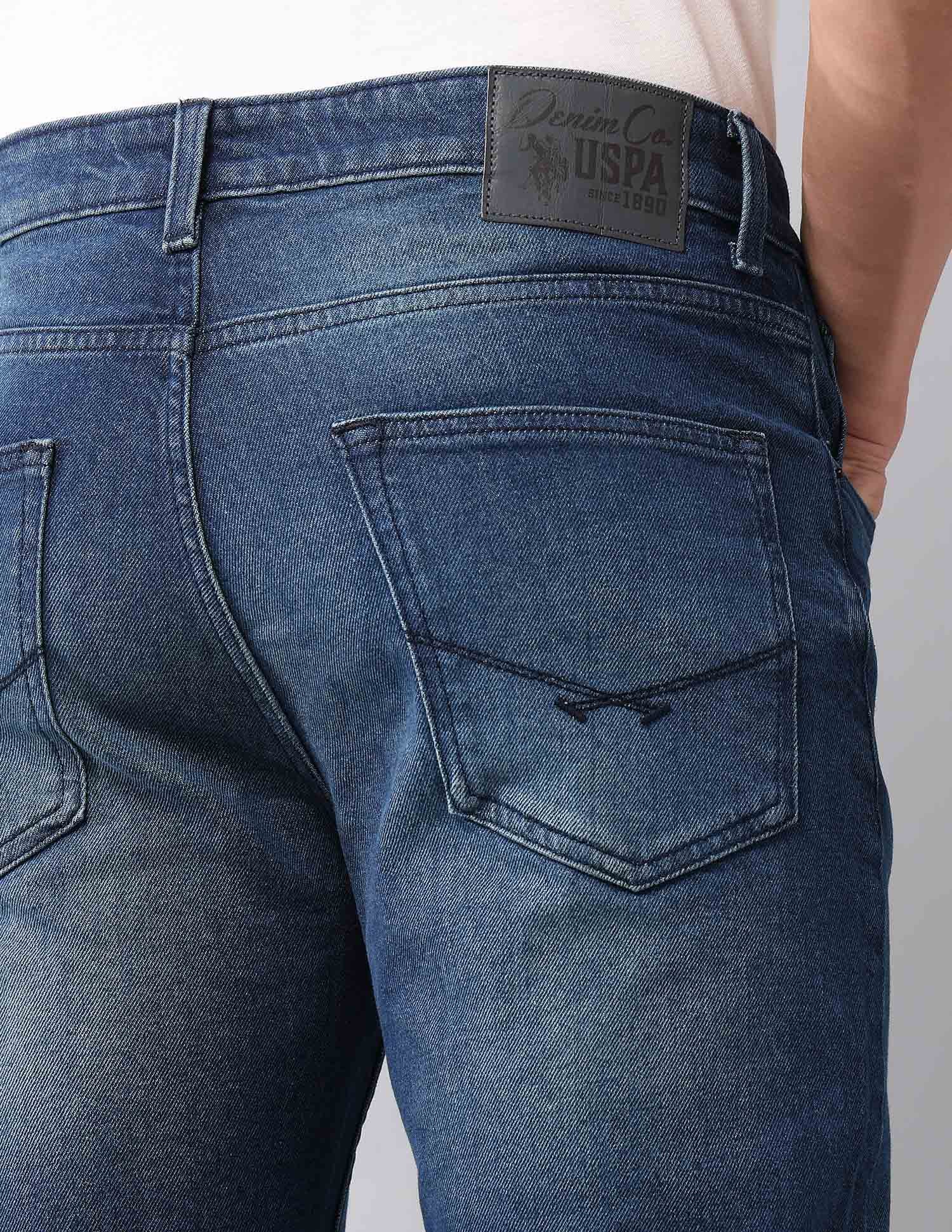Cole Comfort Cropped Fit Blue Jeans - Image 8