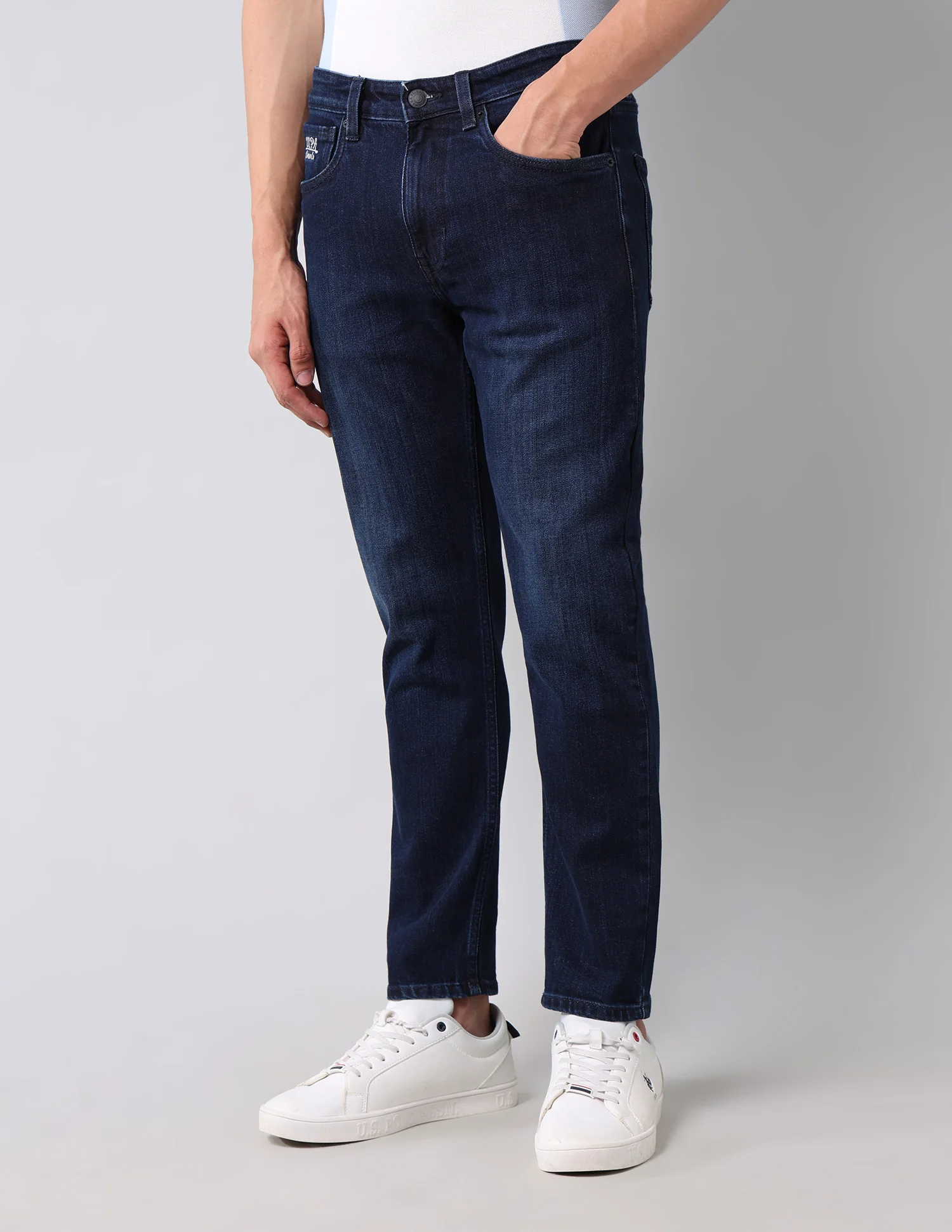 Cole Comfort Cropped Fit Blue Jeans - Image 4
