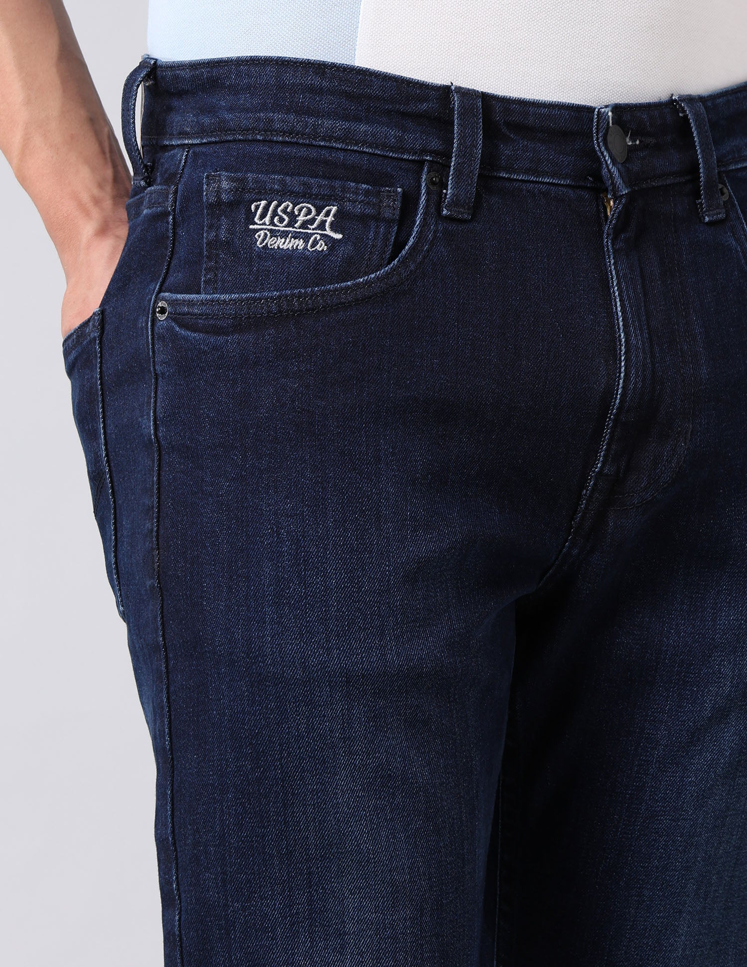 Cole Comfort Cropped Fit Blue Jeans - Image 7