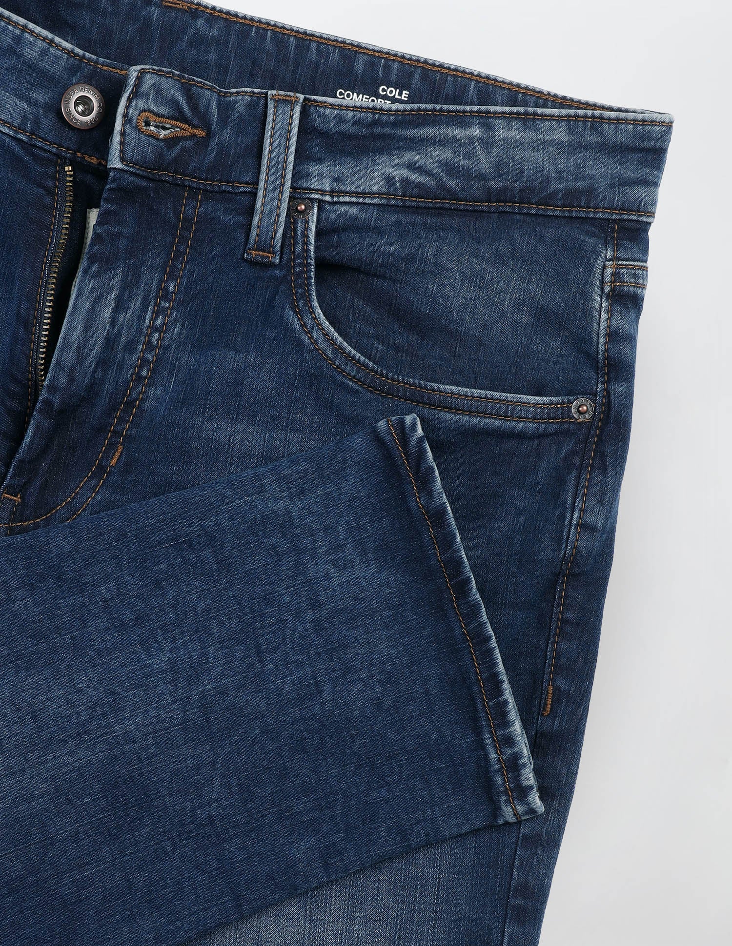 Cole Comfort Cropped Fit Blue Jeans - Image 2