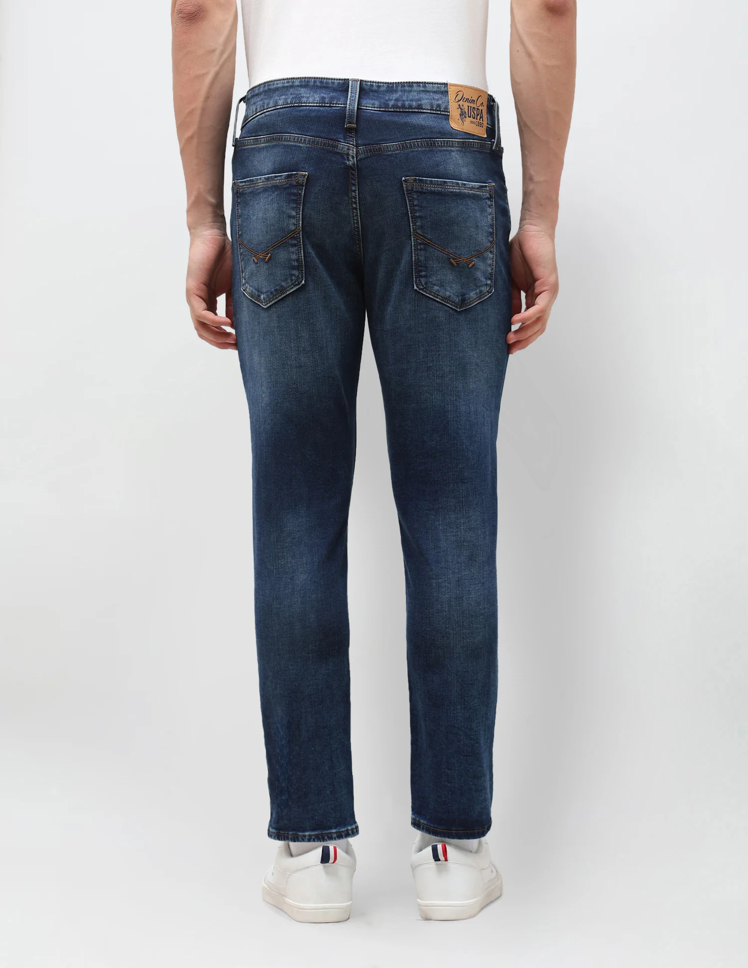 Cole Comfort Cropped Fit Blue Jeans - Image 5