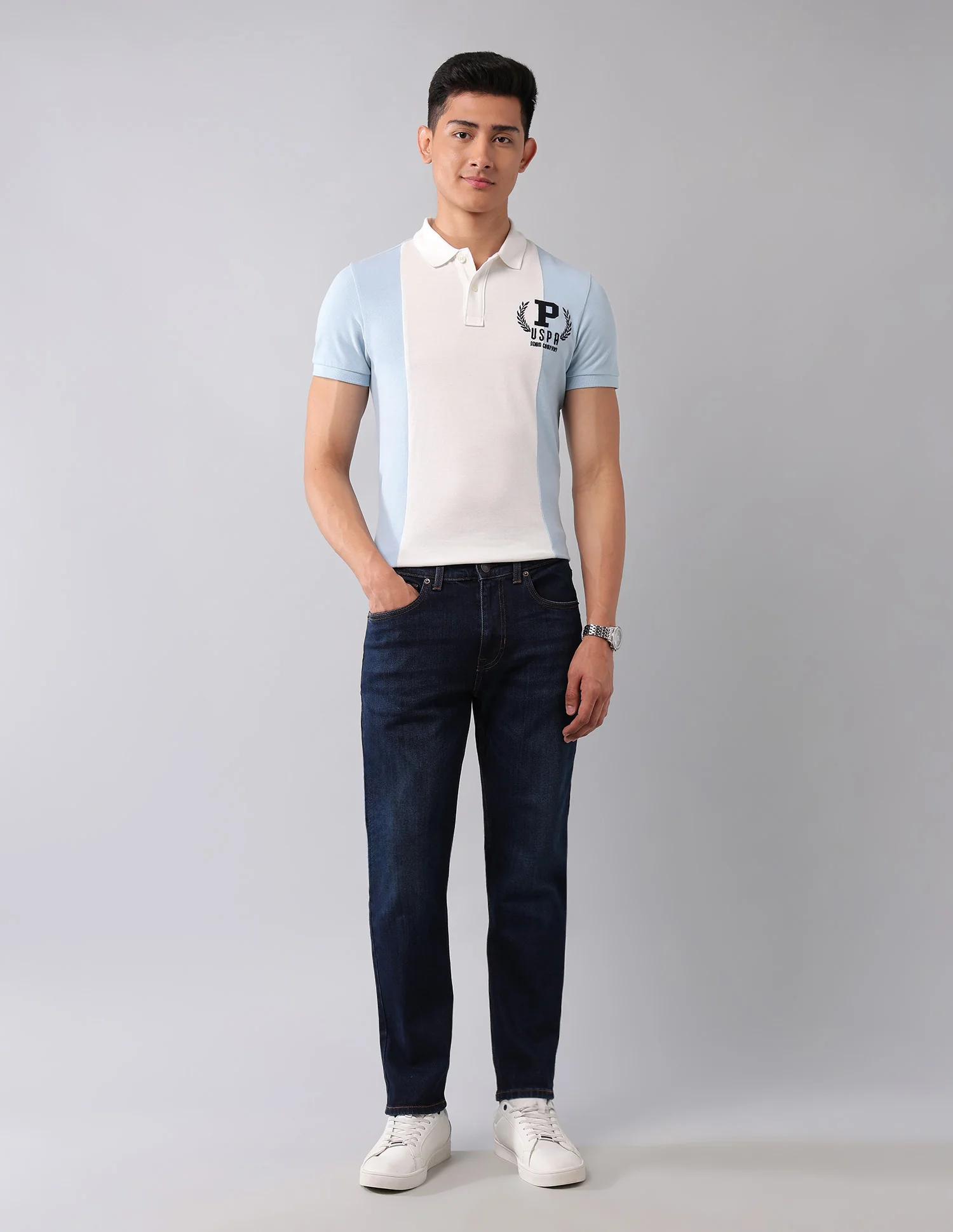 Cole Comfort Cropped Fit Blue Jeans - Image 3