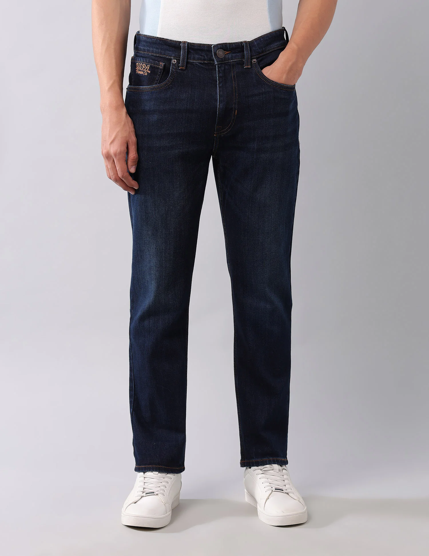 Cole Comfort Cropped Fit Blue Jeans - Image 6