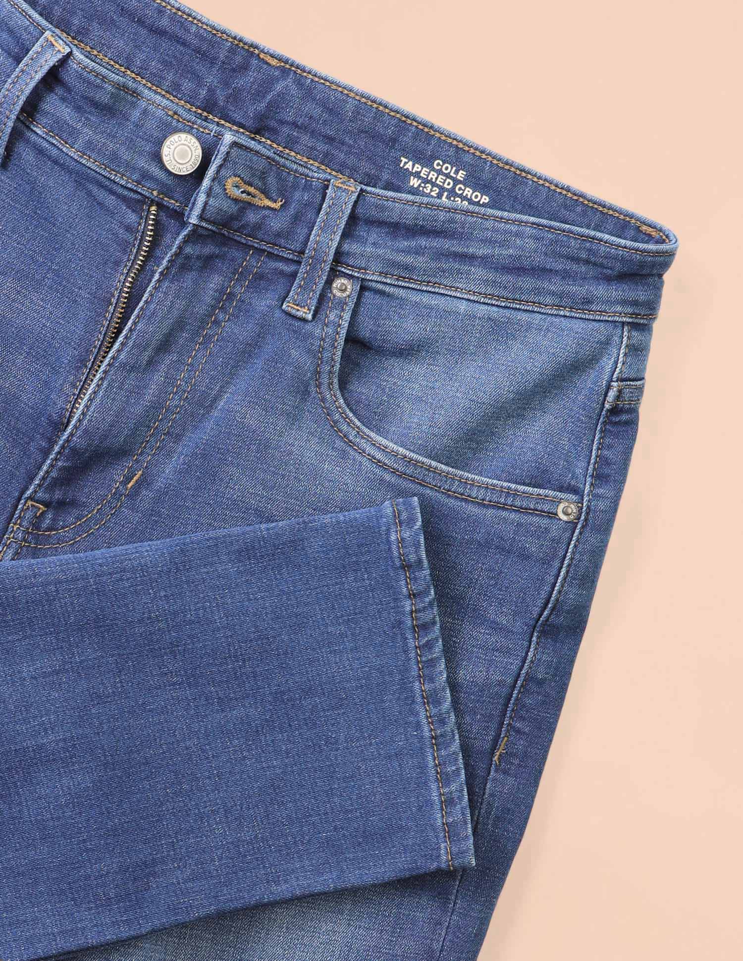 Cole Comfort Cropped Fit Blue Jeans - Image 2