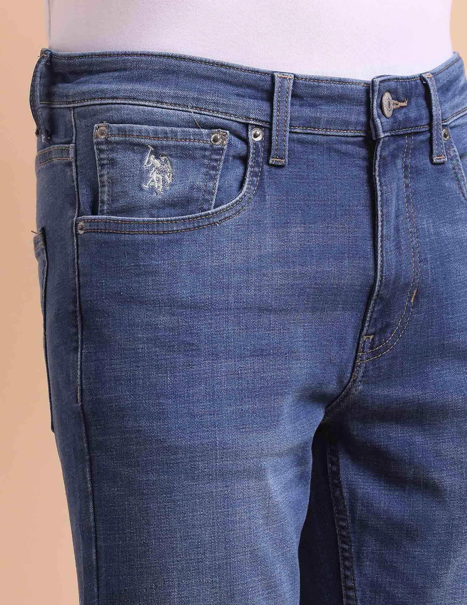 Cole Comfort Cropped Fit Blue Jeans - Image 7
