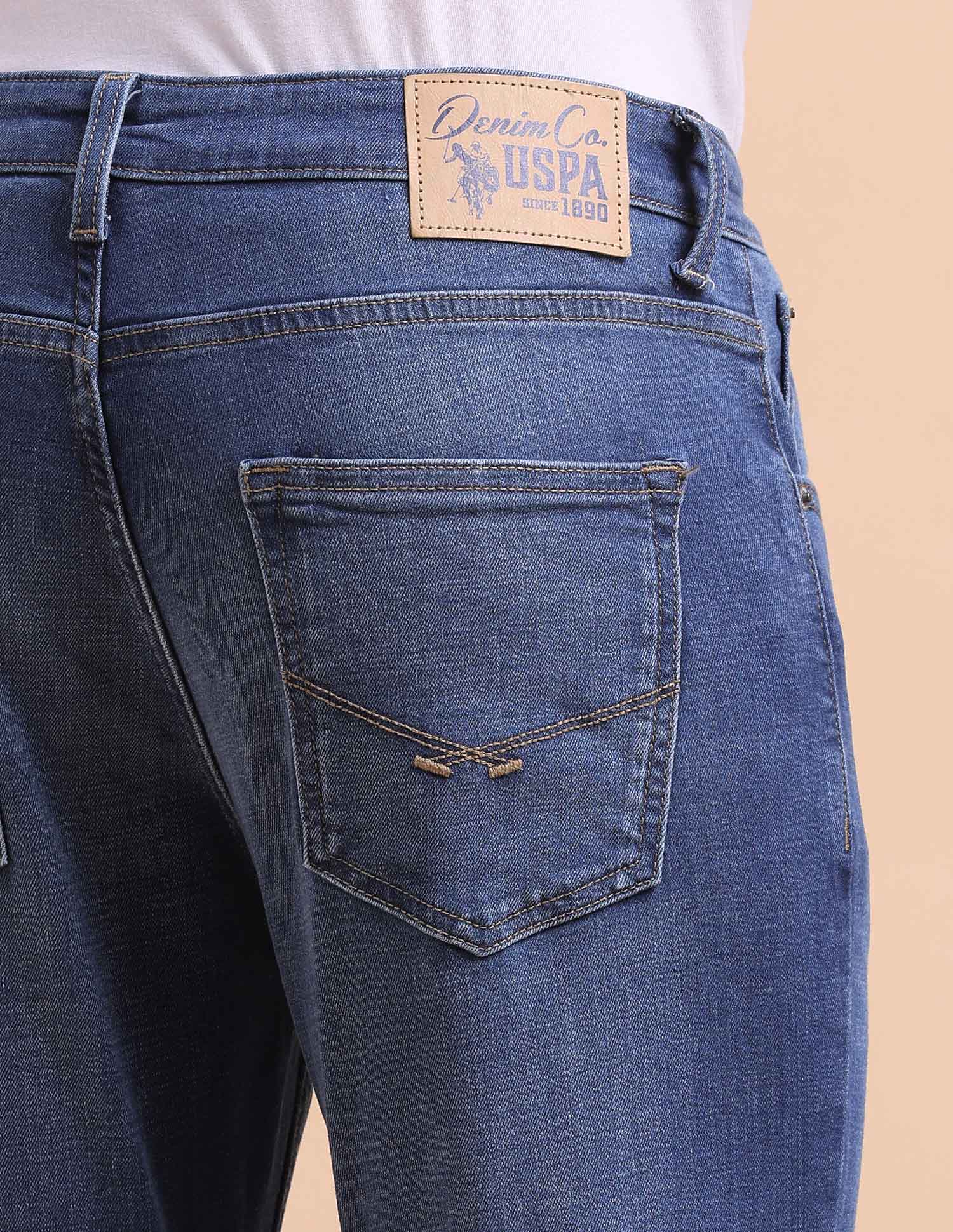 Cole Comfort Cropped Fit Blue Jeans - Image 8