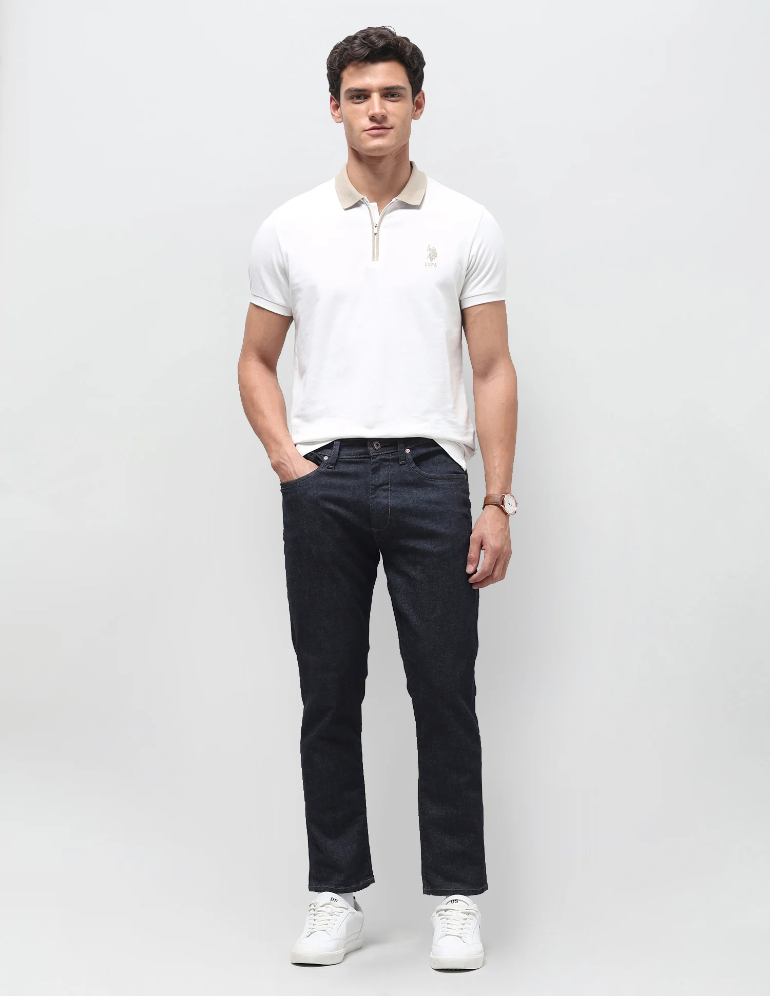 Cole Comfort Cropped Fit Blue Jeans - Image 3