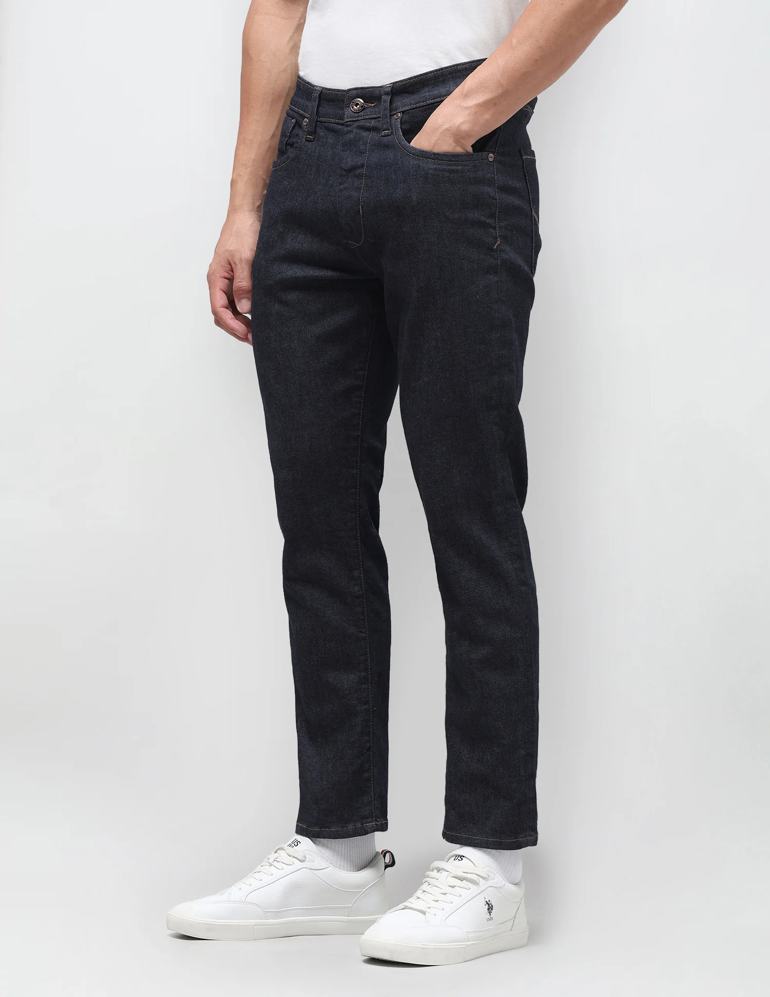 Cole Comfort Cropped Fit Blue Jeans - Image 4