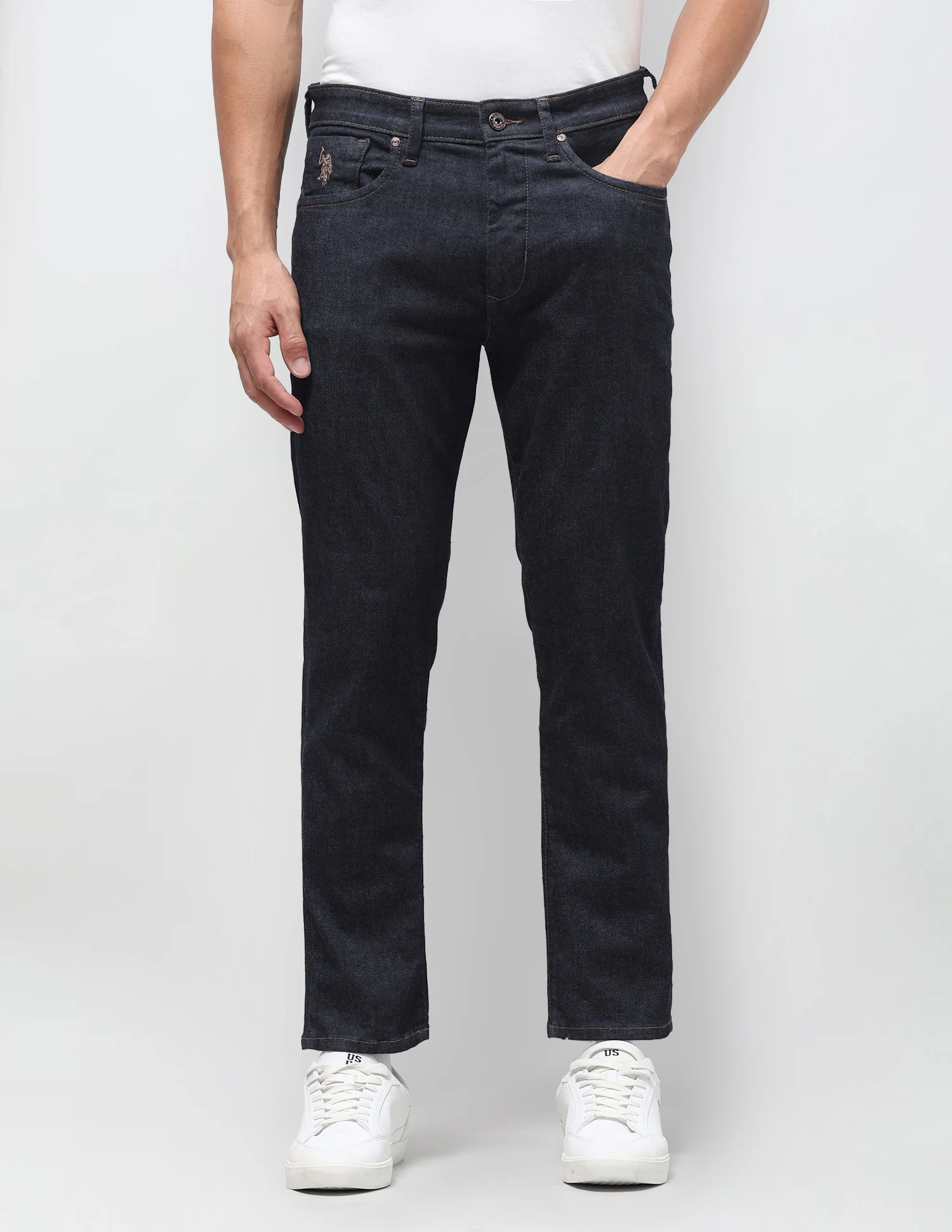 Cole Comfort Cropped Fit Blue Jeans - Image 6