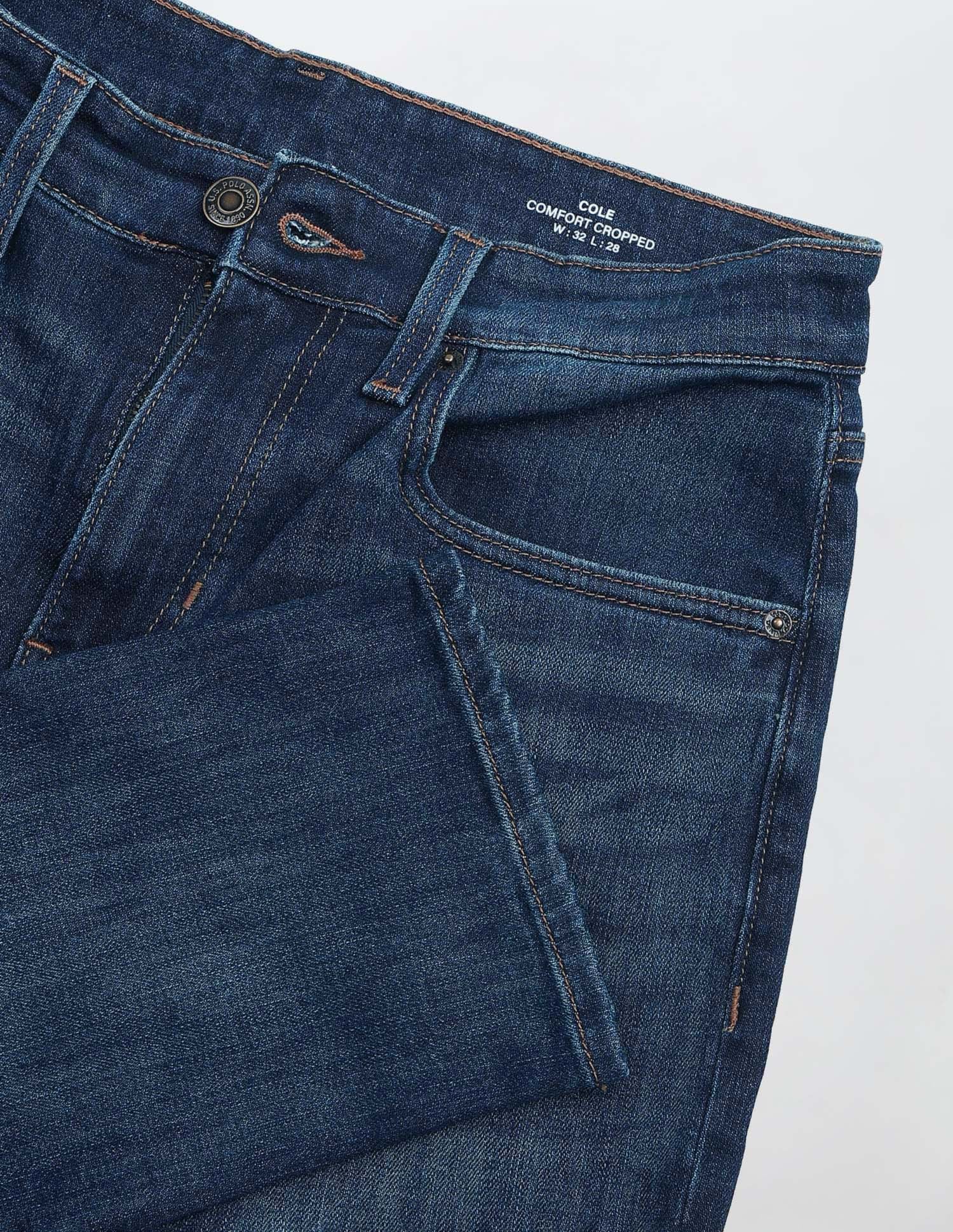 Cole Comfort Cropped Fit Blue Jeans - Image 2