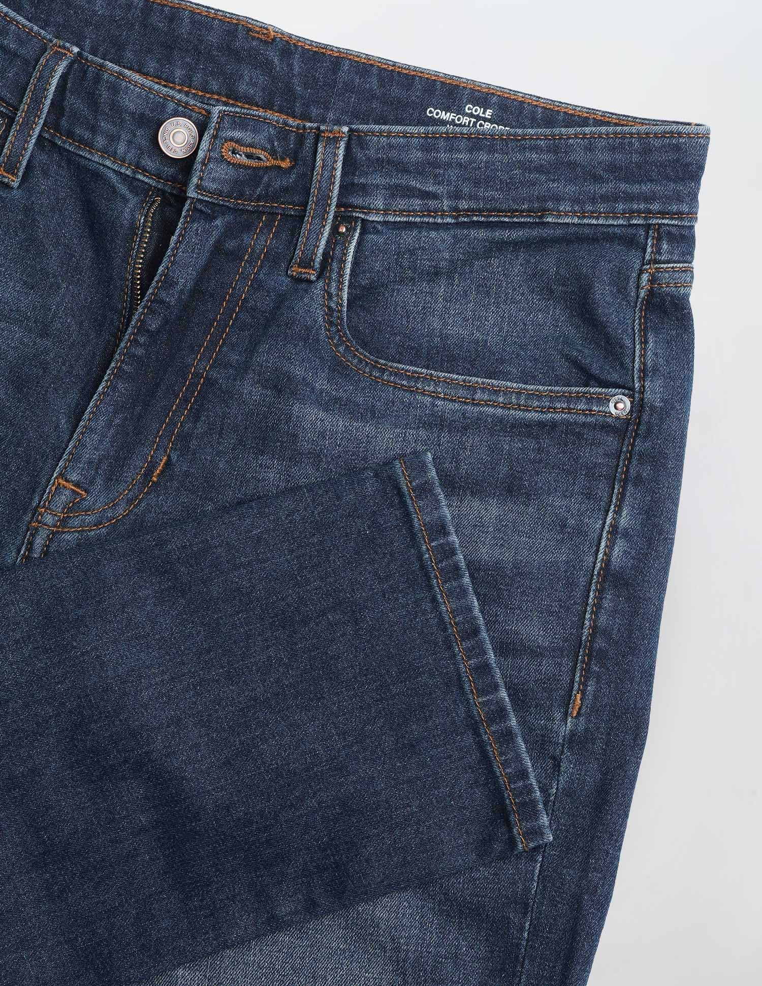 Cole Comfort Cropped Fit Blue Jeans - Image 2