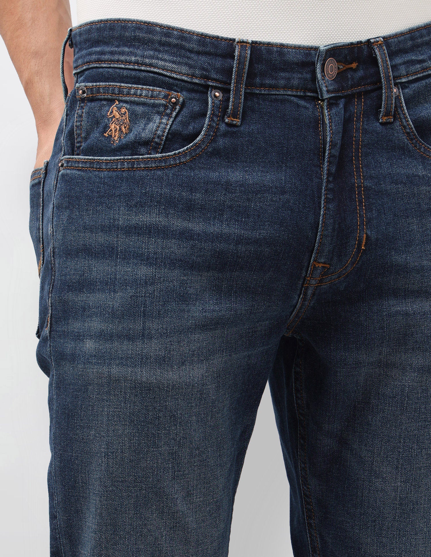 Cole Comfort Cropped Fit Blue Jeans - Image 7
