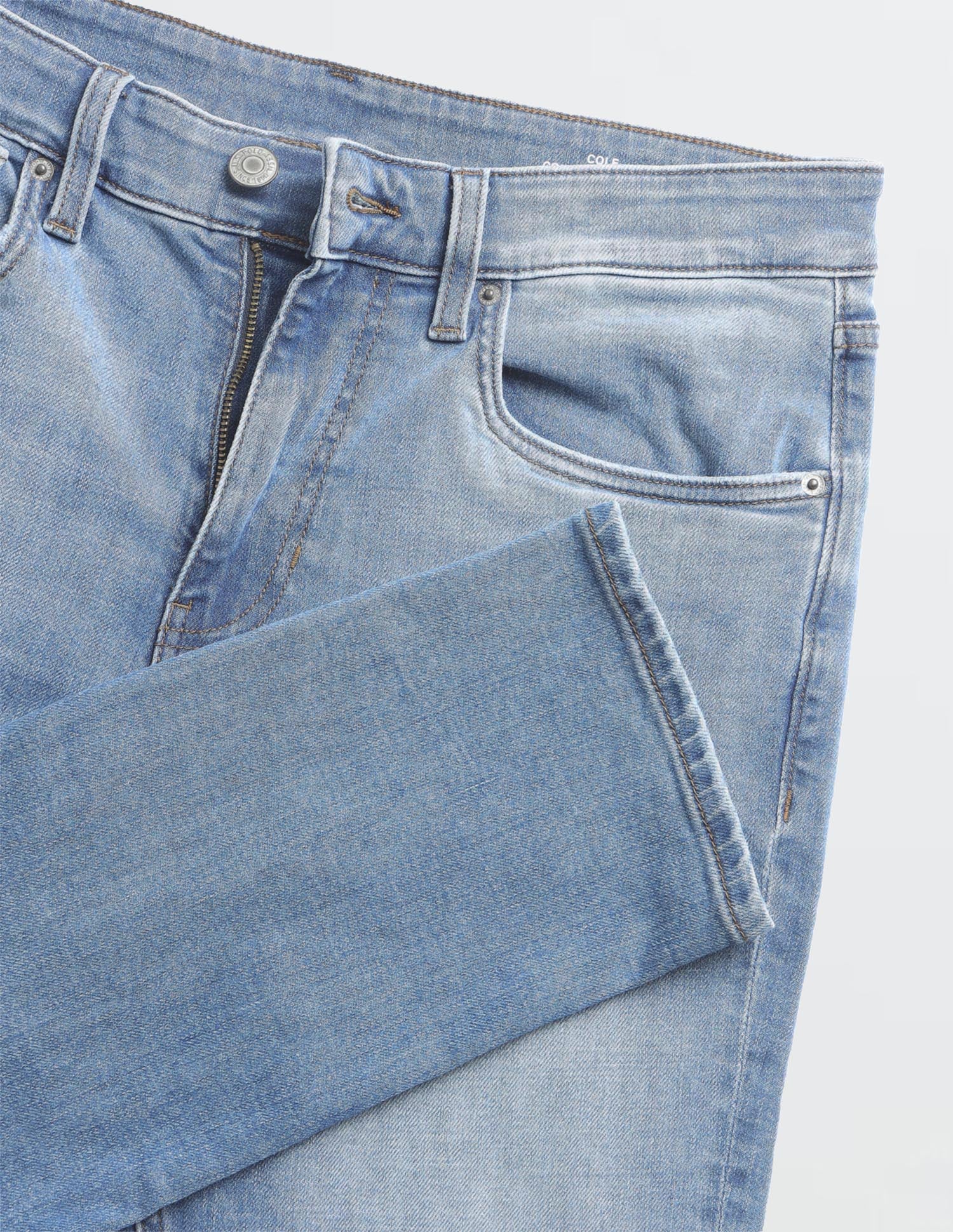 Cole Comfort Cropped Fit Blue Jeans - Image 2