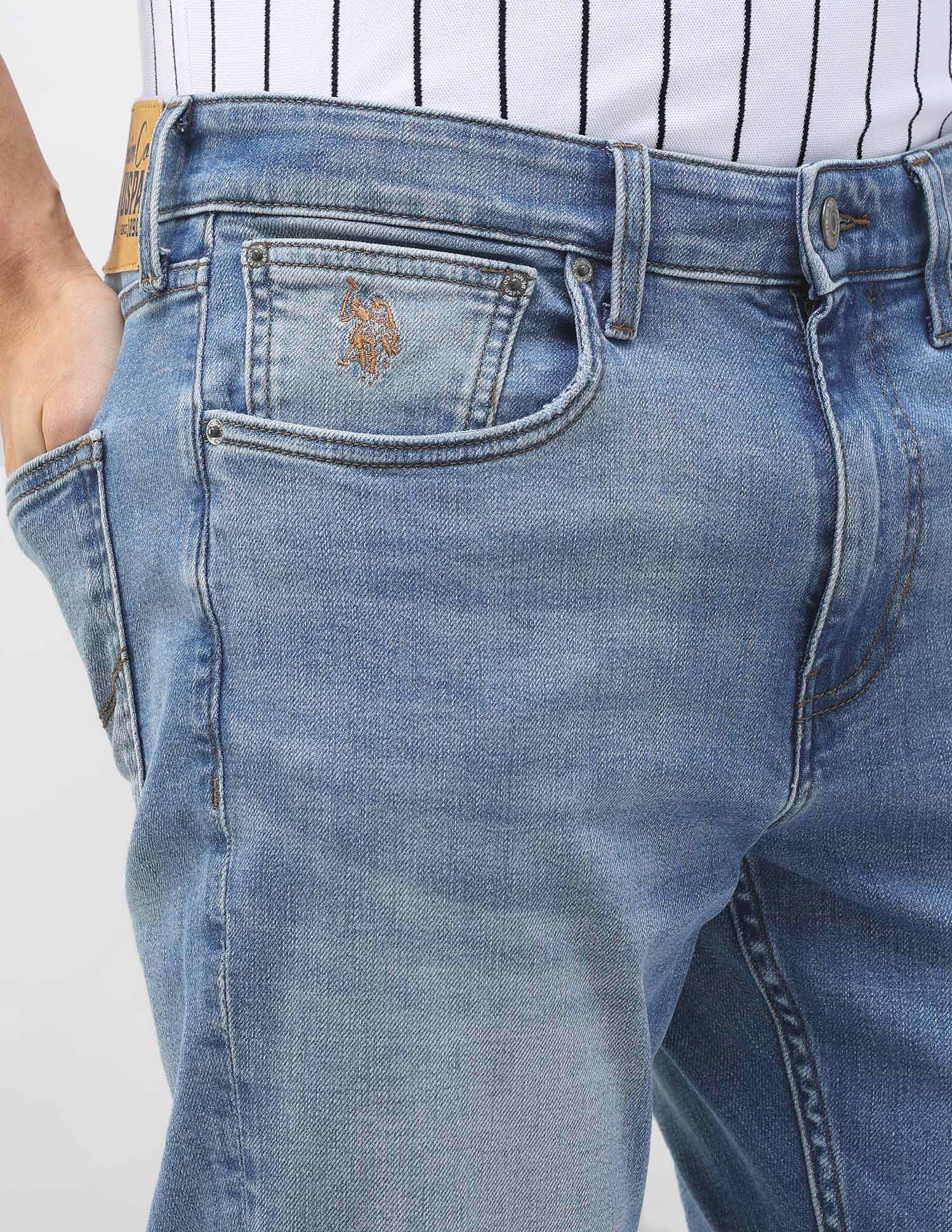 Cole Comfort Cropped Fit Blue Jeans - Image 7