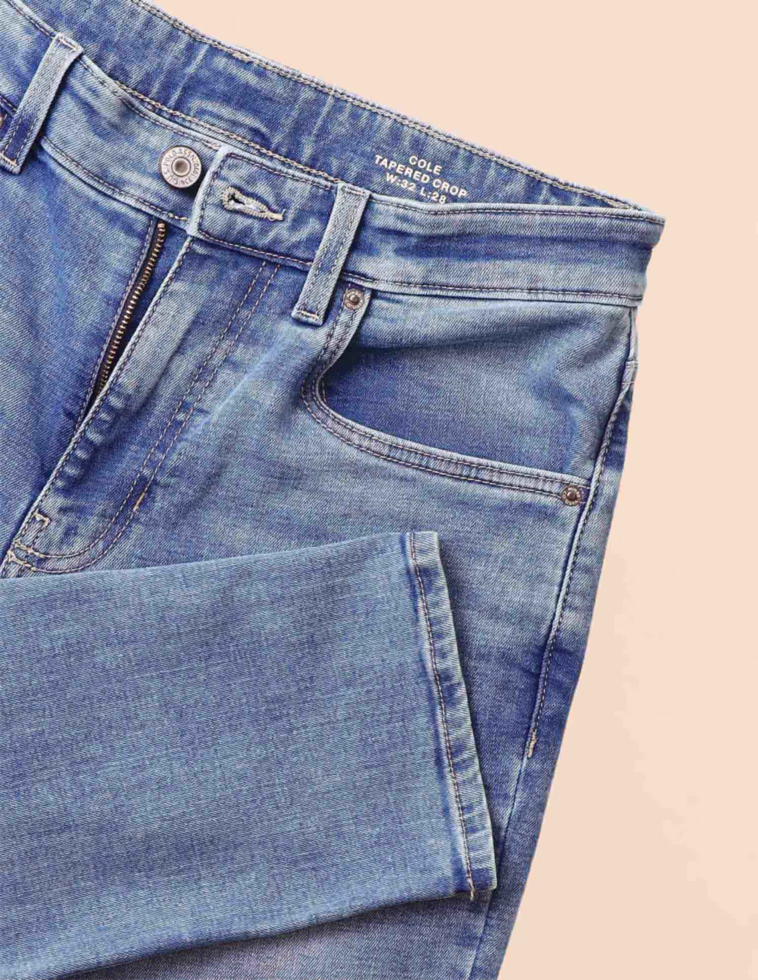 Cole Comfort Cropped Fit Blue Jeans - Image 2
