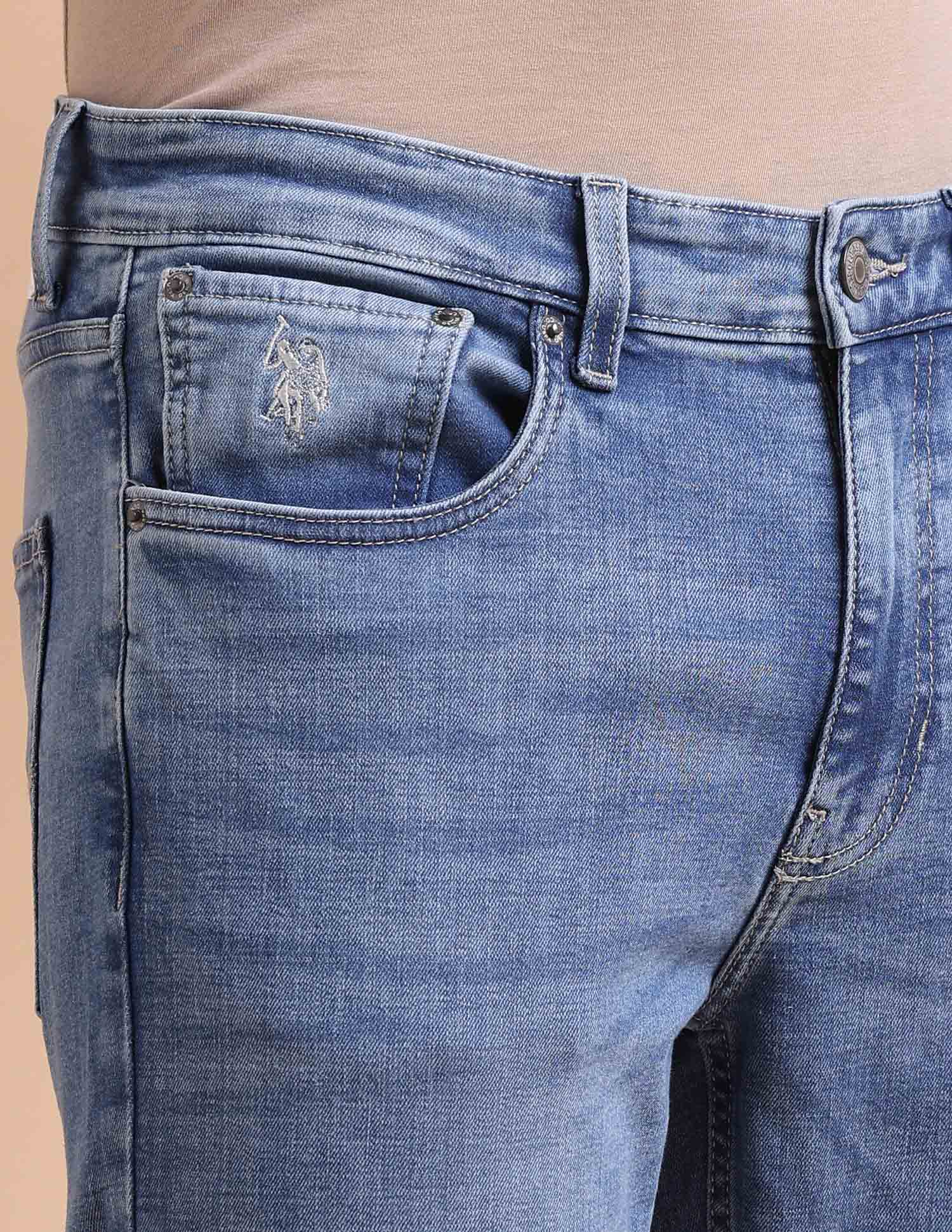 Cole Comfort Cropped Fit Blue Jeans - Image 7