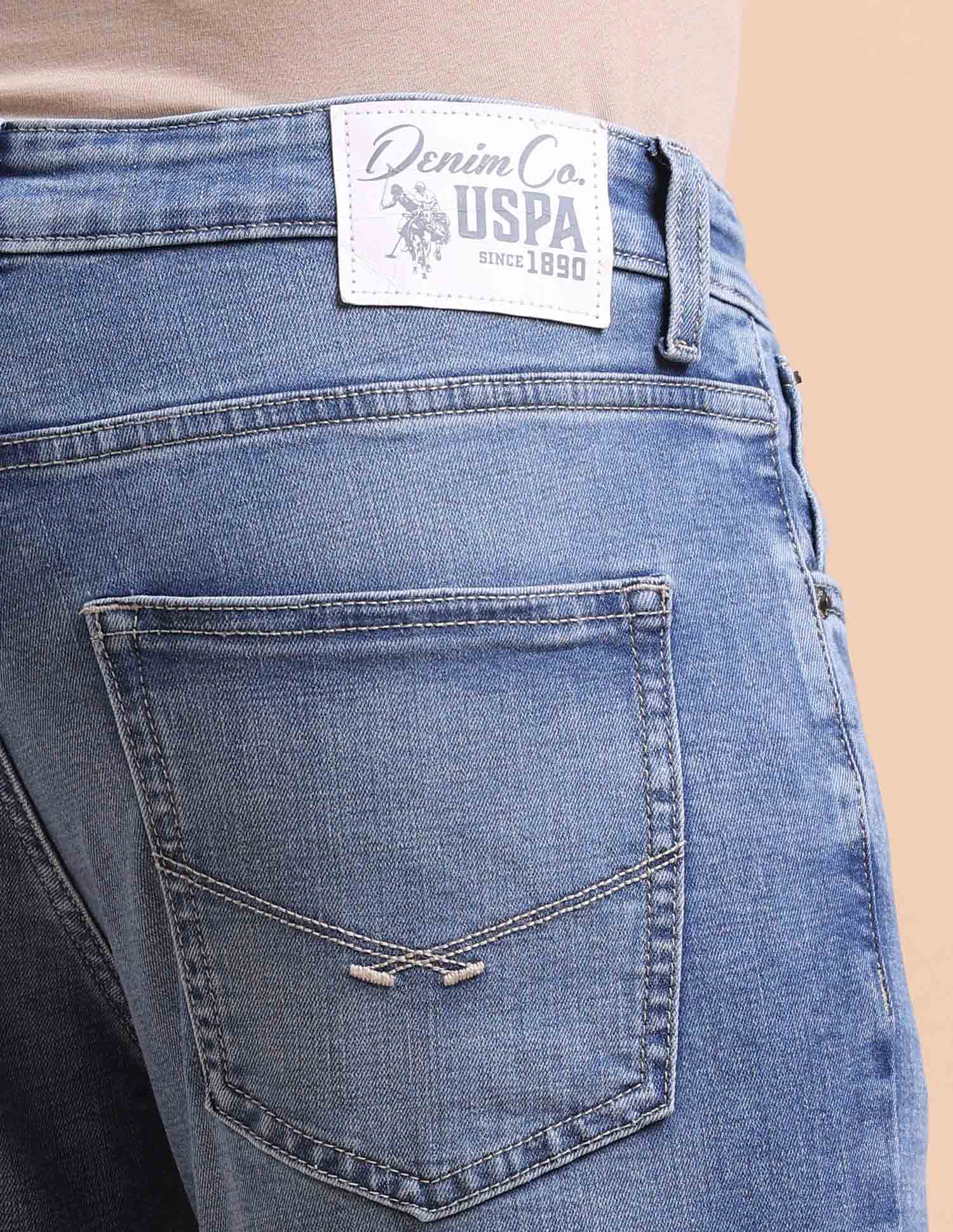 Cole Comfort Cropped Fit Blue Jeans - Image 8
