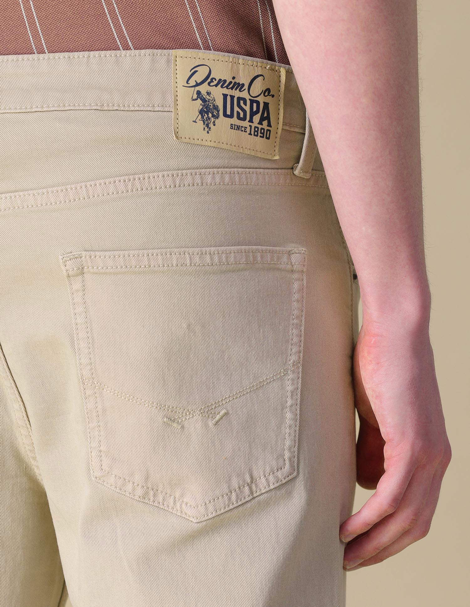 Cole Comfort Cropped Fit Brown Jeans - Image 8