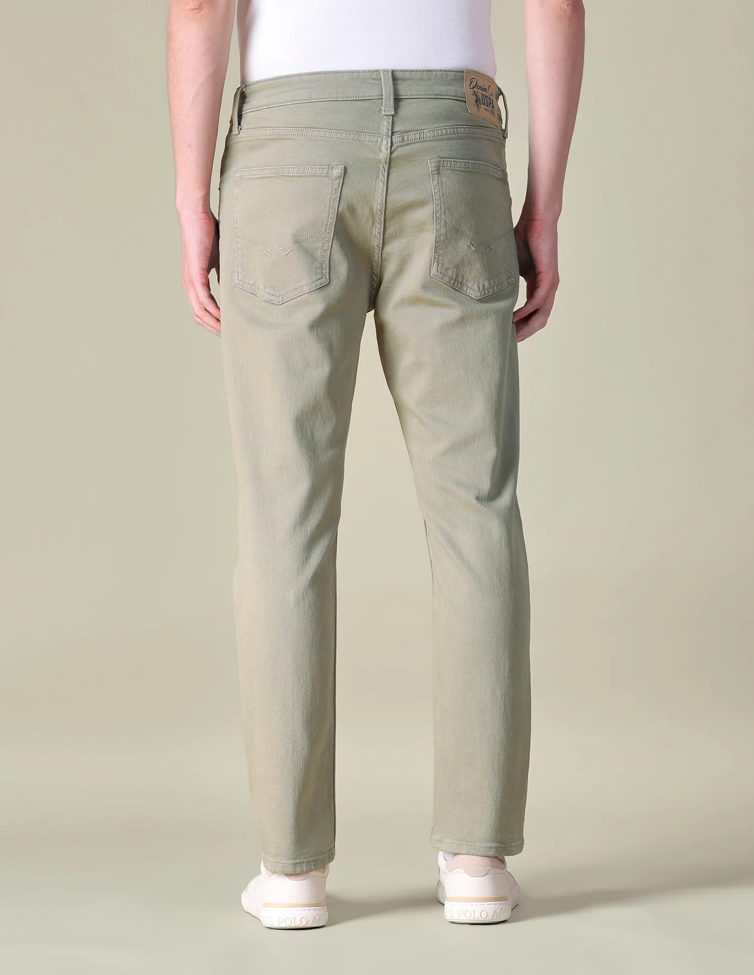 Cole Comfort Cropped Fit Green Jeans - Image 5