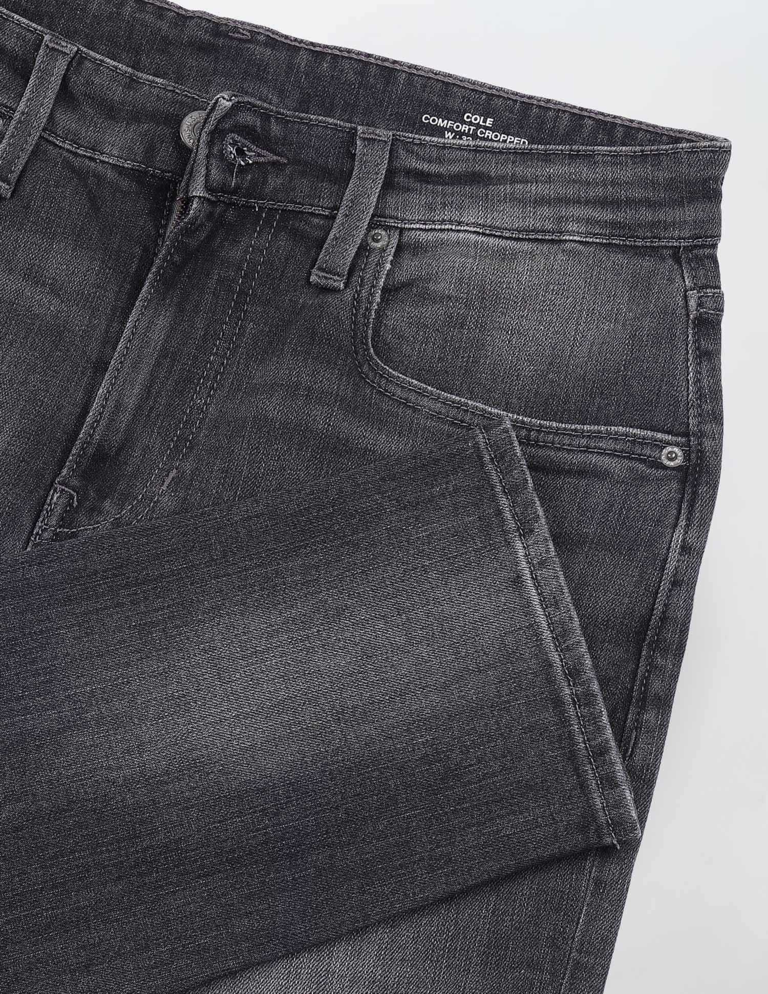 Cole Comfort Cropped Fit Grey Jeans - Image 2