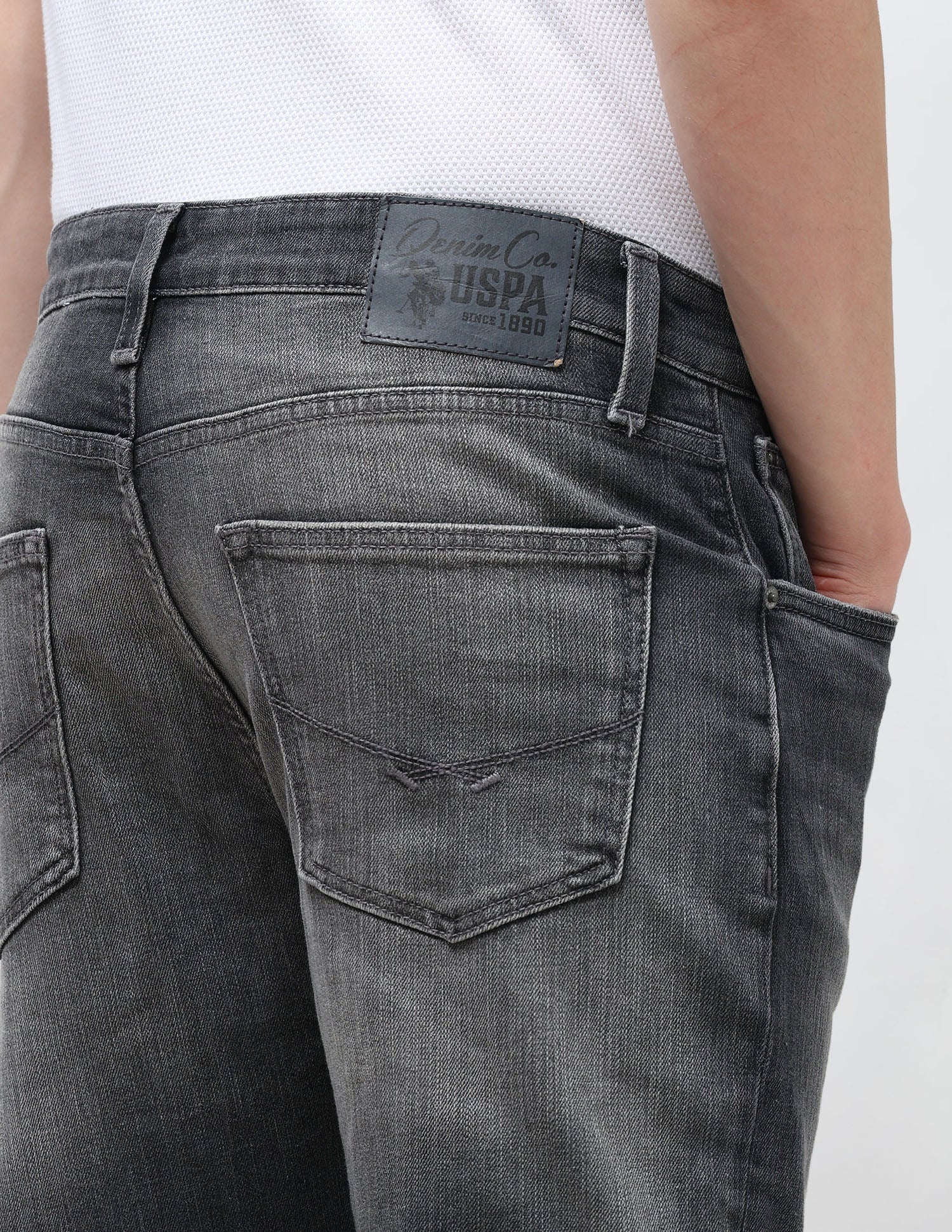 Cole Comfort Cropped Fit Grey Jeans - Image 8