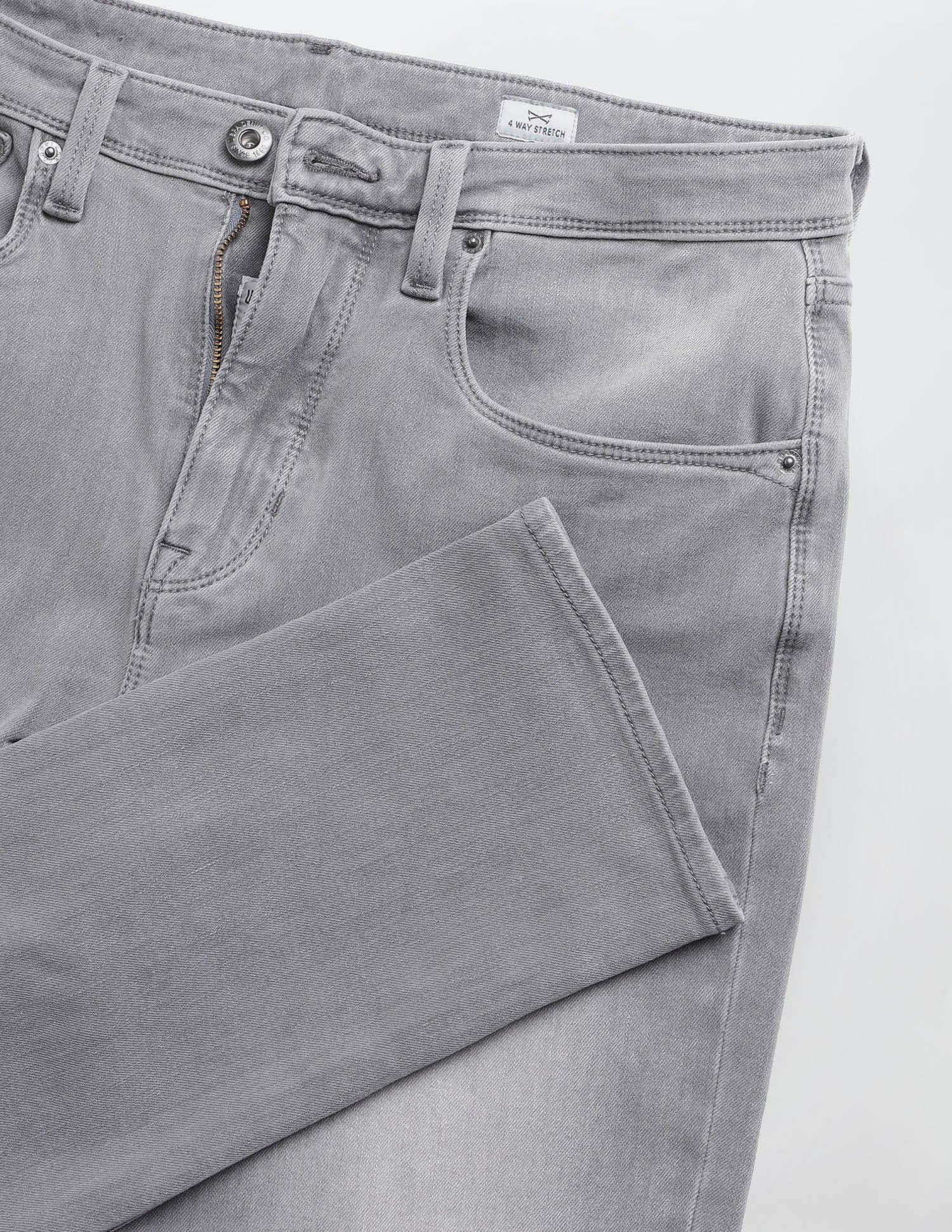Cole Comfort Cropped Fit Grey Jeans - Image 2