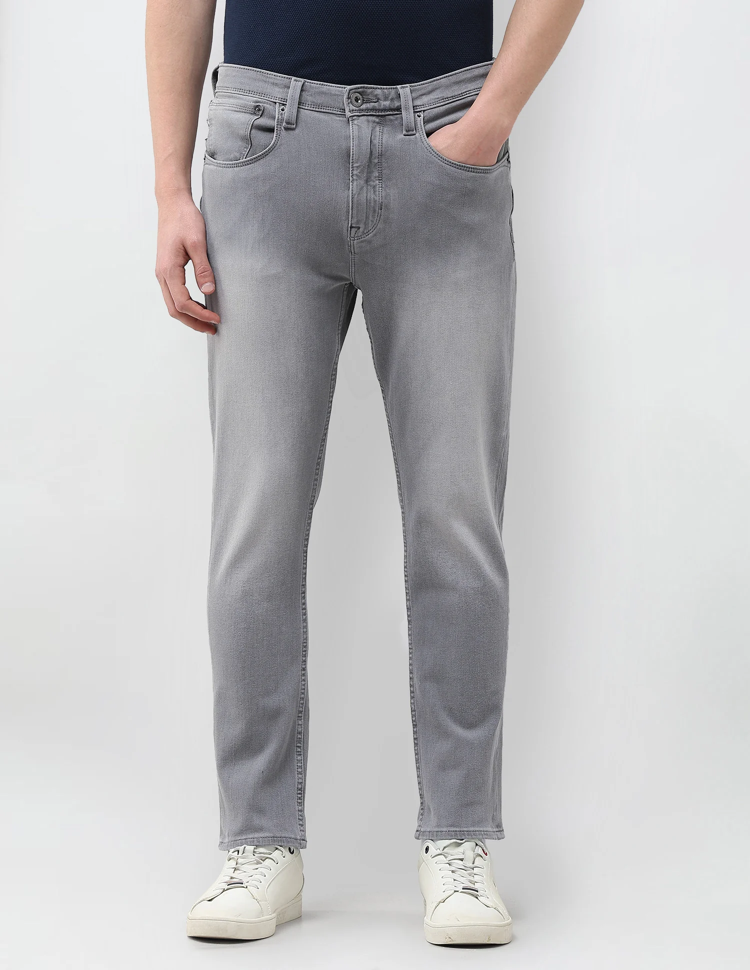 Cole Comfort Cropped Fit Grey Jeans - Image 6