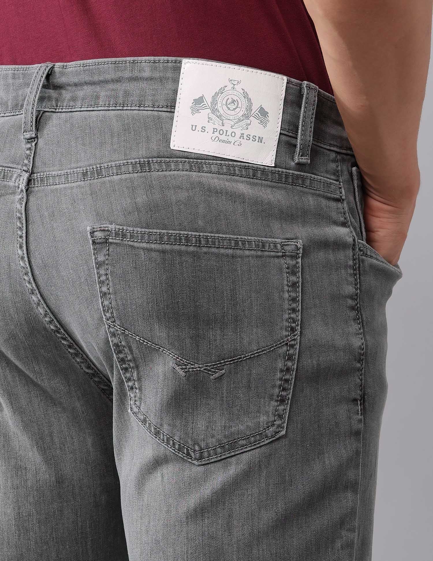Cole Comfort Cropped Fit Grey Jeans - Image 8