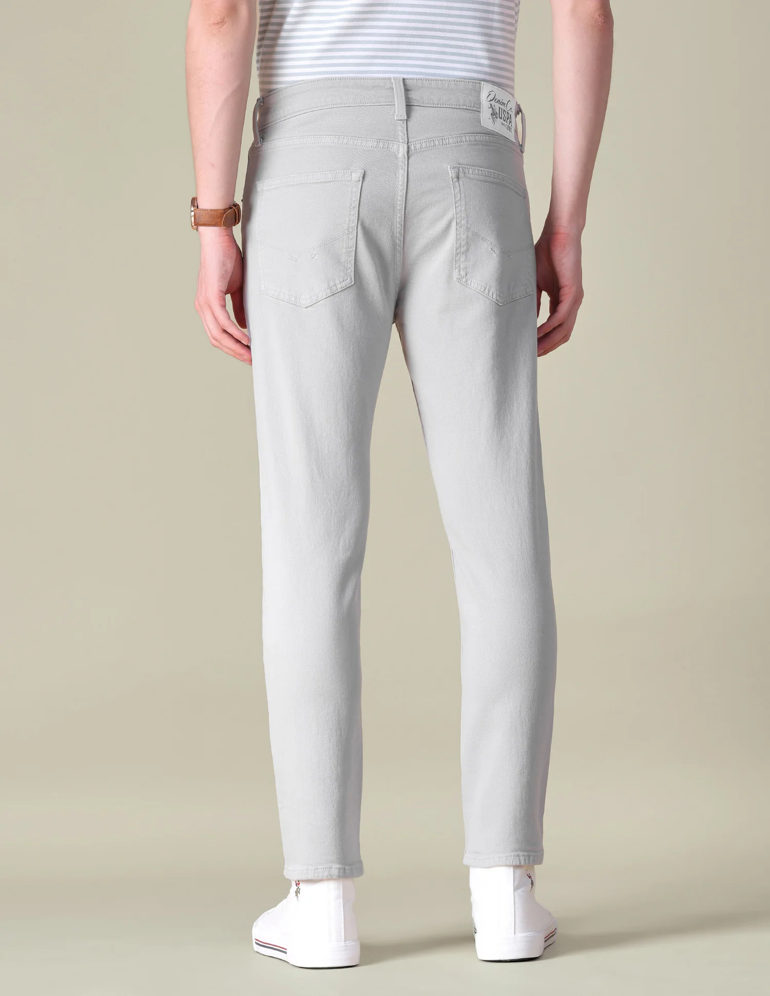 Cole Comfort Cropped Fit Grey Jeans - Image 5