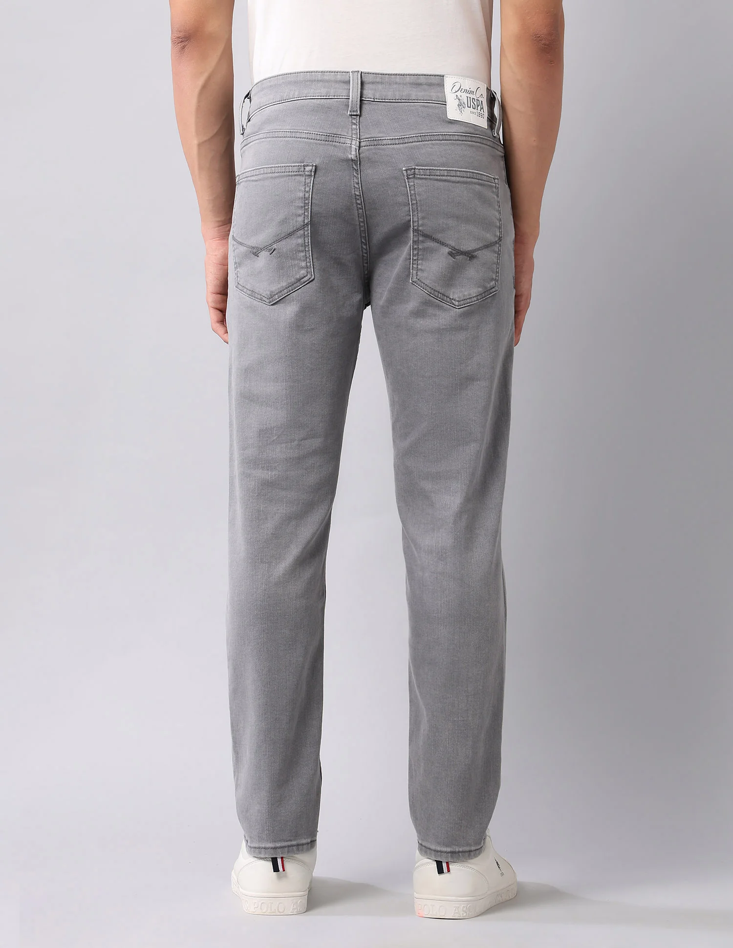Cole Comfort Cropped Fit Grey Jeans - Image 5