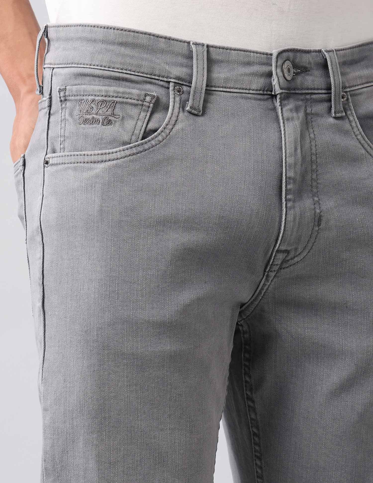 Cole Comfort Cropped Fit Grey Jeans - Image 7