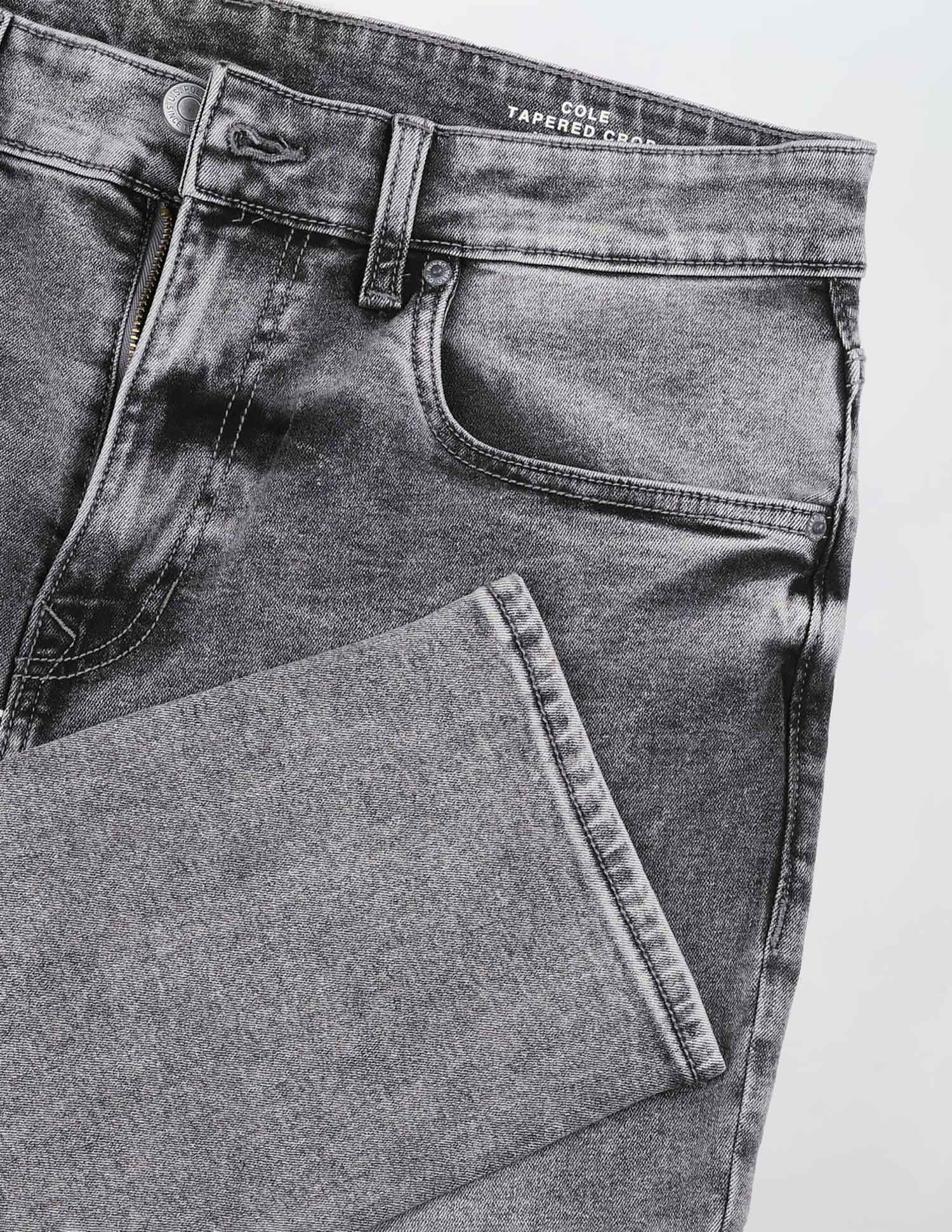 Cole Comfort Cropped Fit Grey Jeans - Image 2