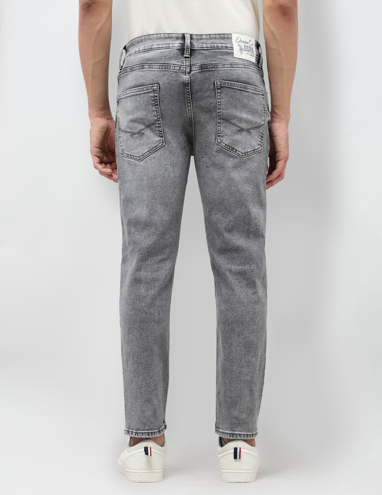 Cole Comfort Cropped Fit Grey Jeans - Image 5