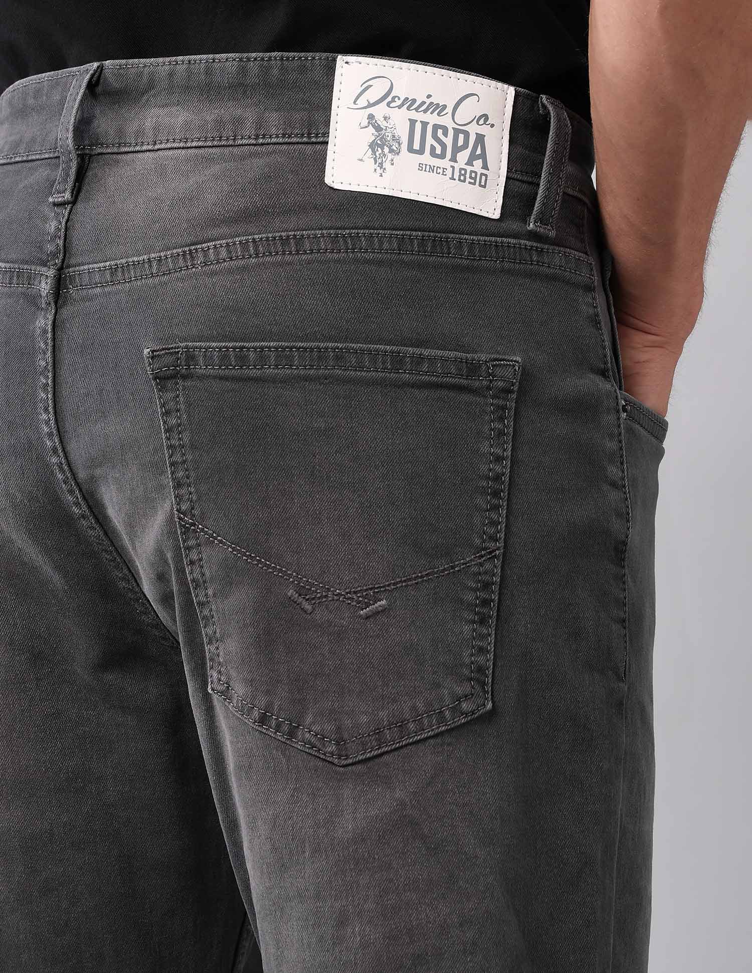 Cole Comfort Cropped Fit Grey Jeans - Image 8